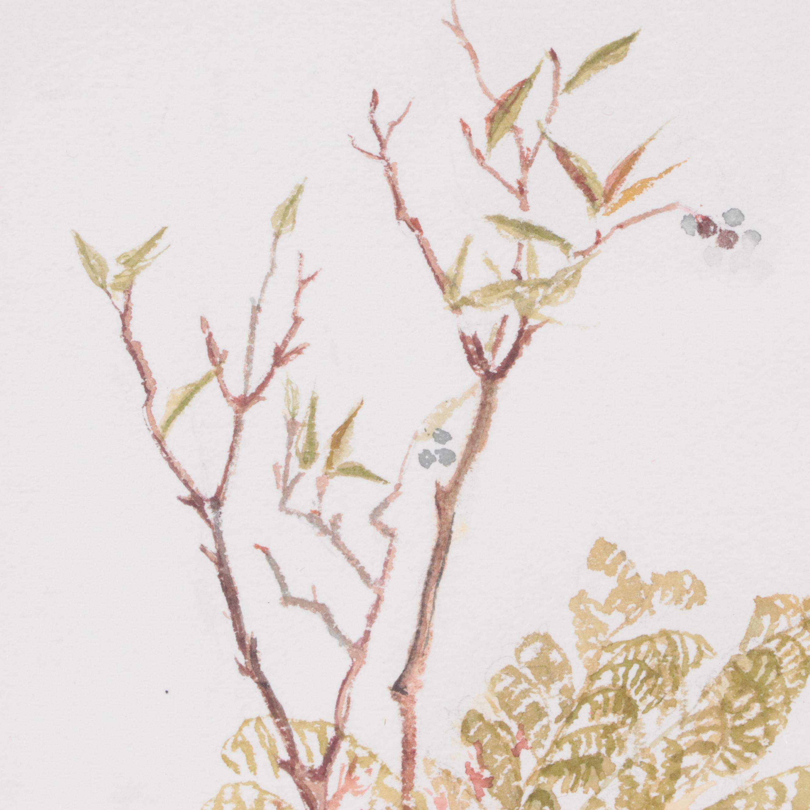 Wisner Landscape Watercolor Painting, 1993