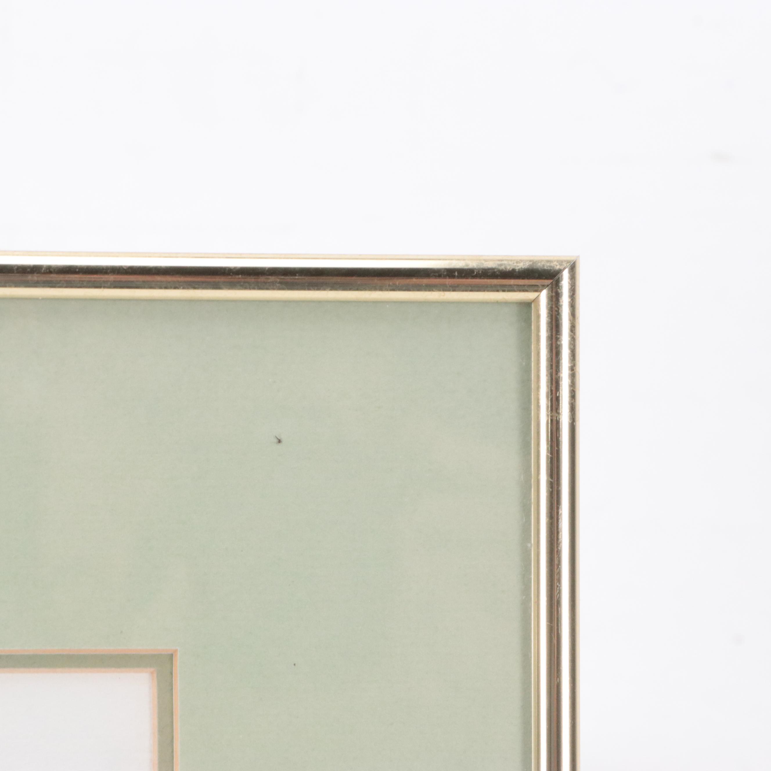 Wisner Landscape Watercolor Painting, 1993