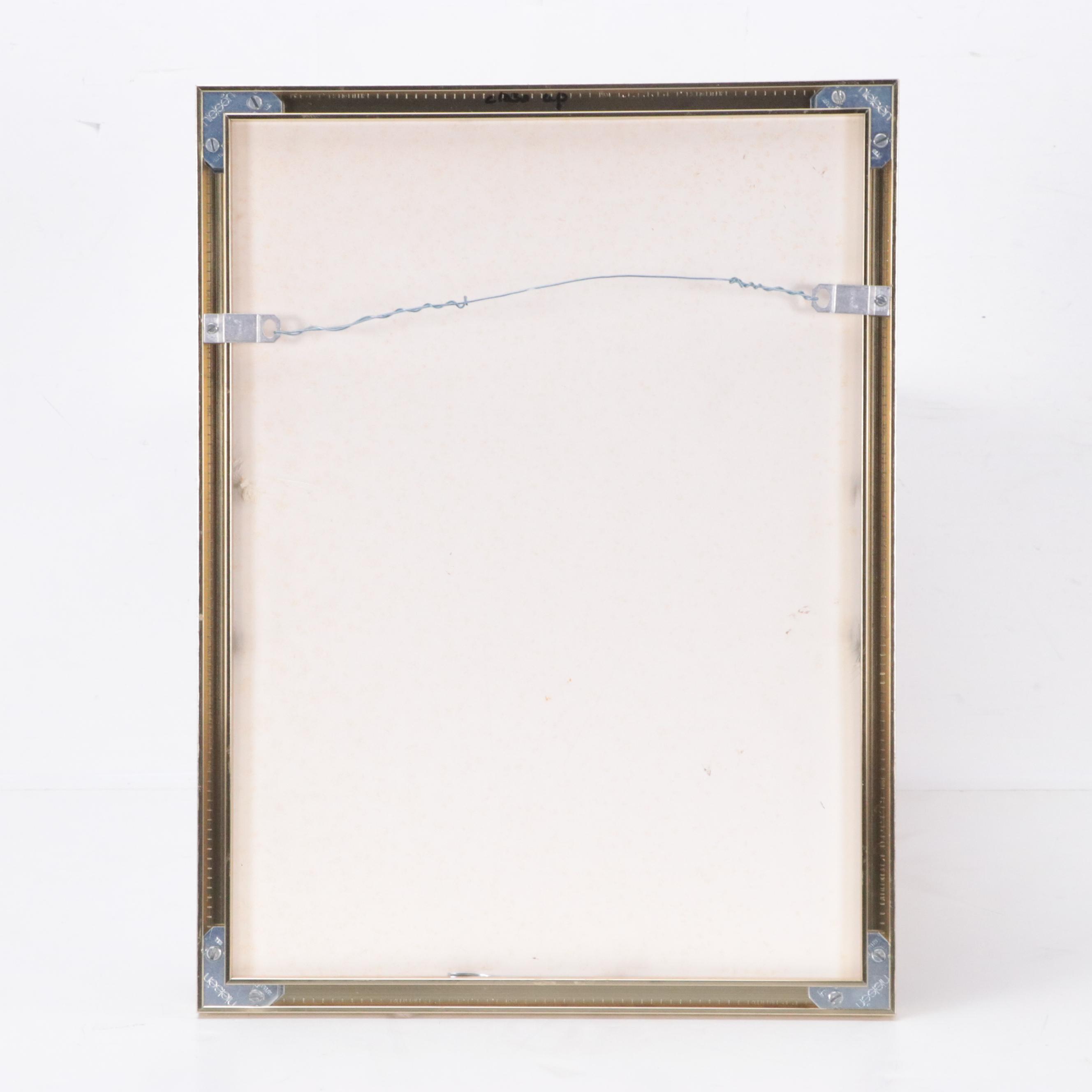 Wisner Landscape Watercolor Painting, 1993