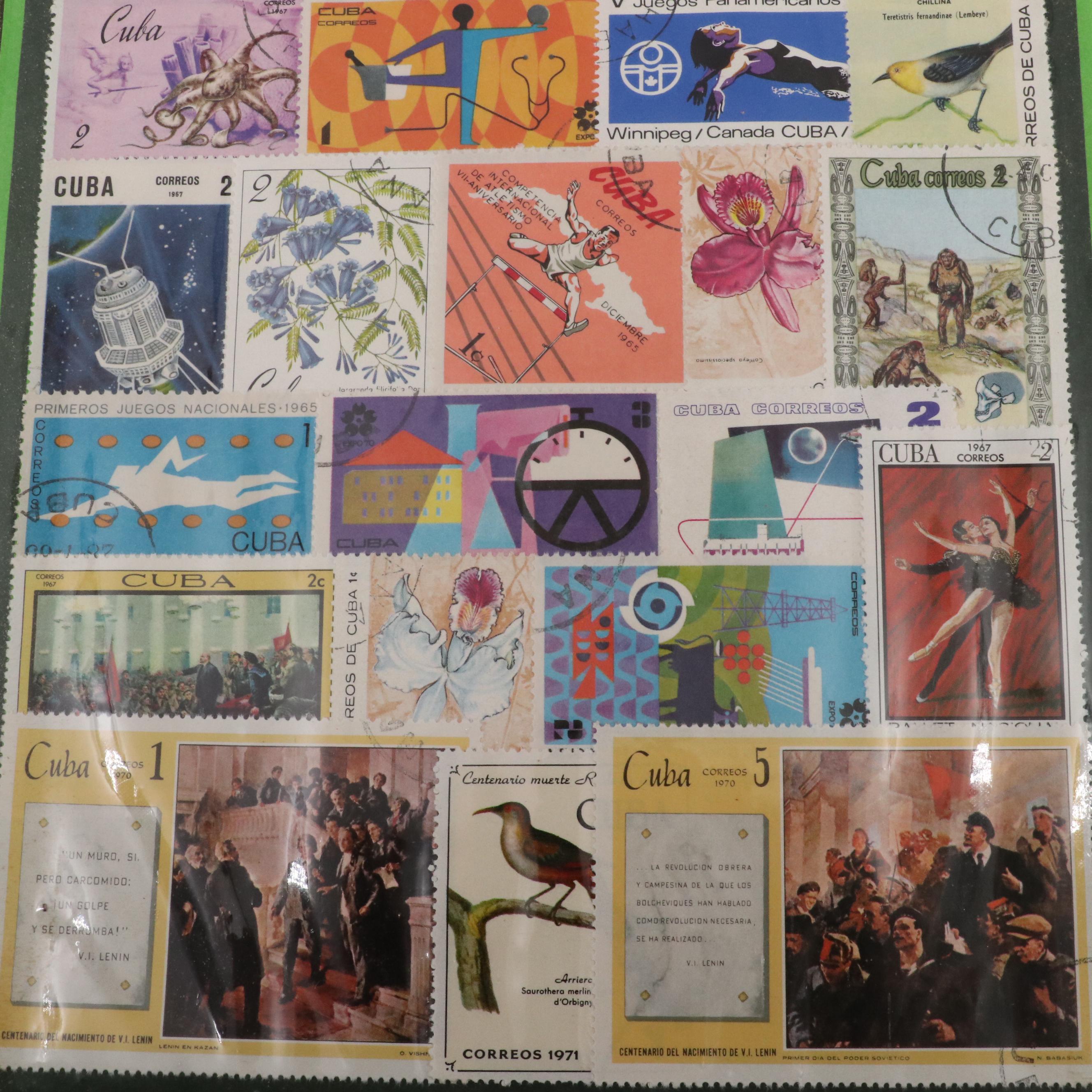 Two Chinese Postage Stamp Sets, an Album of World Stamps, and More