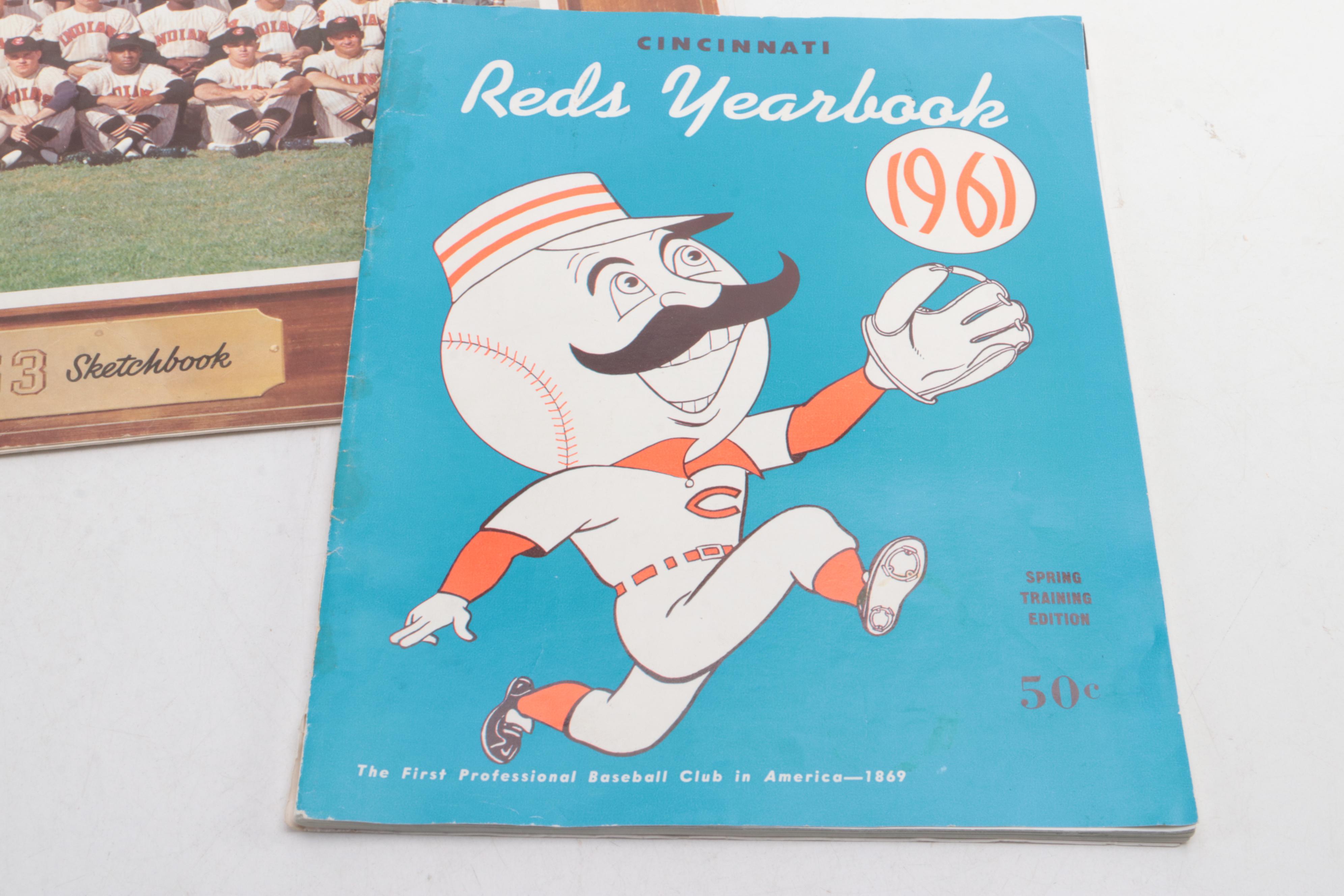 1961 Cincinnati Reds Yearbook with Topps Baseball Cards and More, 1960s–2000s