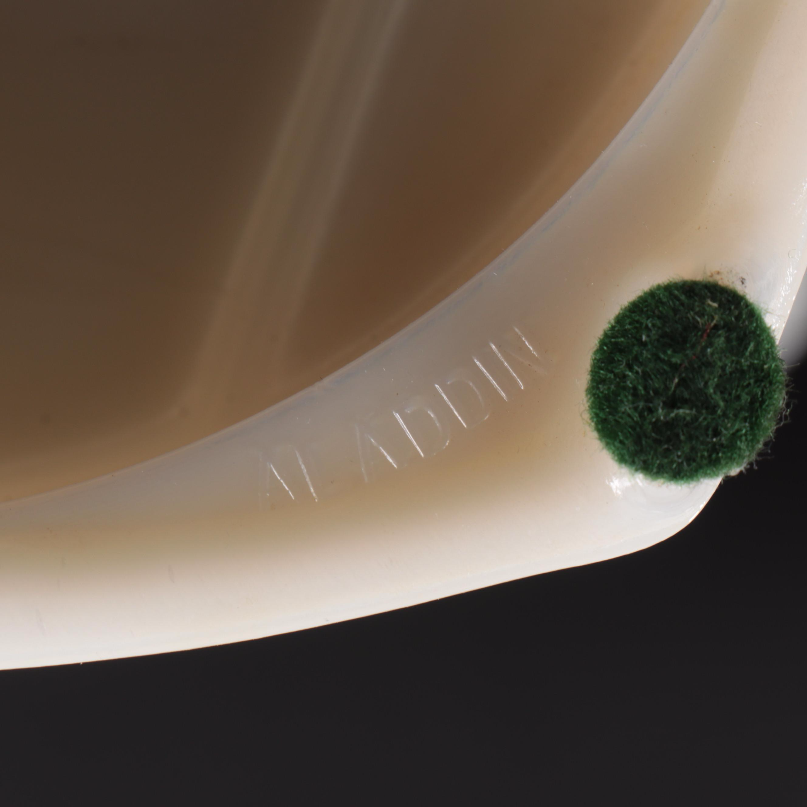 Mid-Century Aladdin Glass Desk Lamp, Milk Glass and Amber Glass Table Lamps