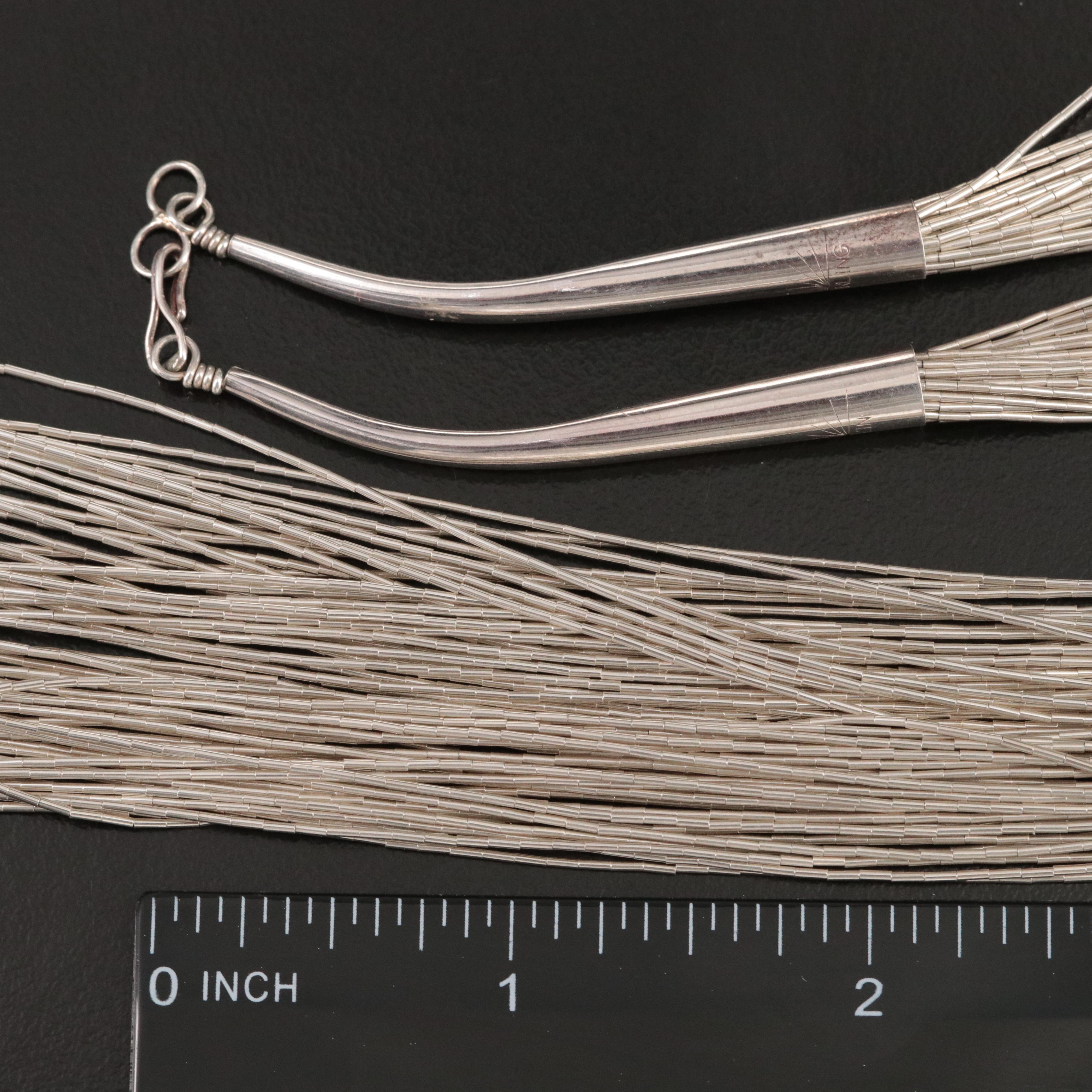 Multi Chain Sterling Liquid Silver Necklace