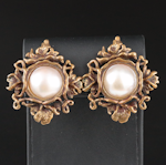 Stephen Dweck Mabé Pearl Earrings with Sterling Clips