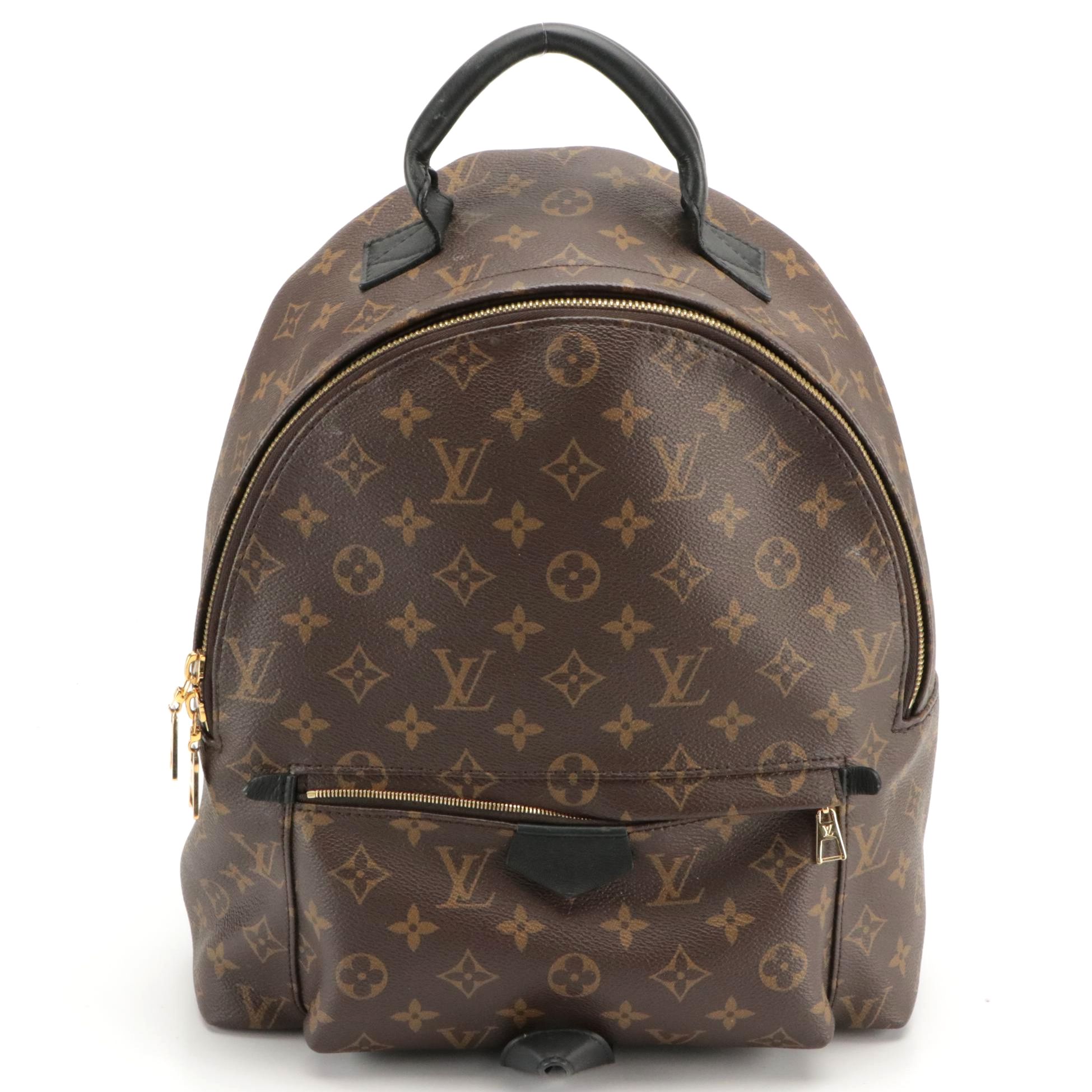 Louis Vuitton Palm Springs Backpack in Monogram Canvas and Black Leather Trim