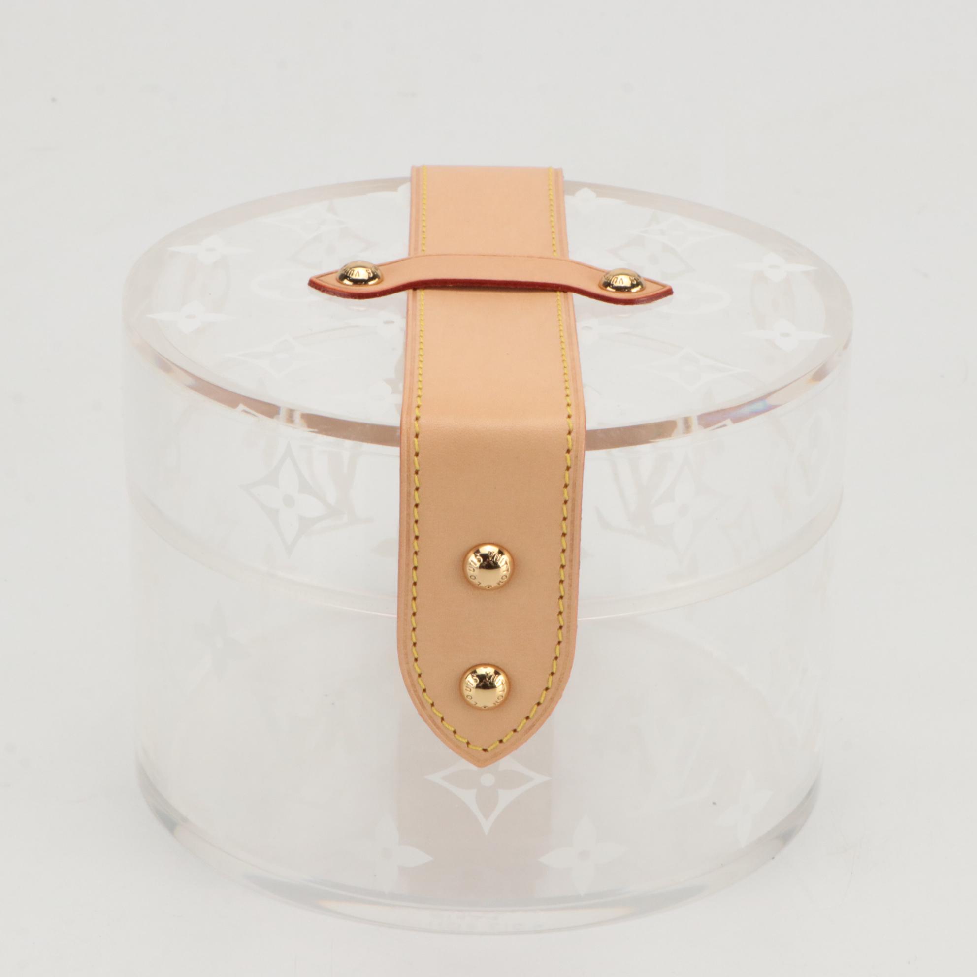 Louis Vuitton Scott Box in Monogram Printed Plexiglass, With Box