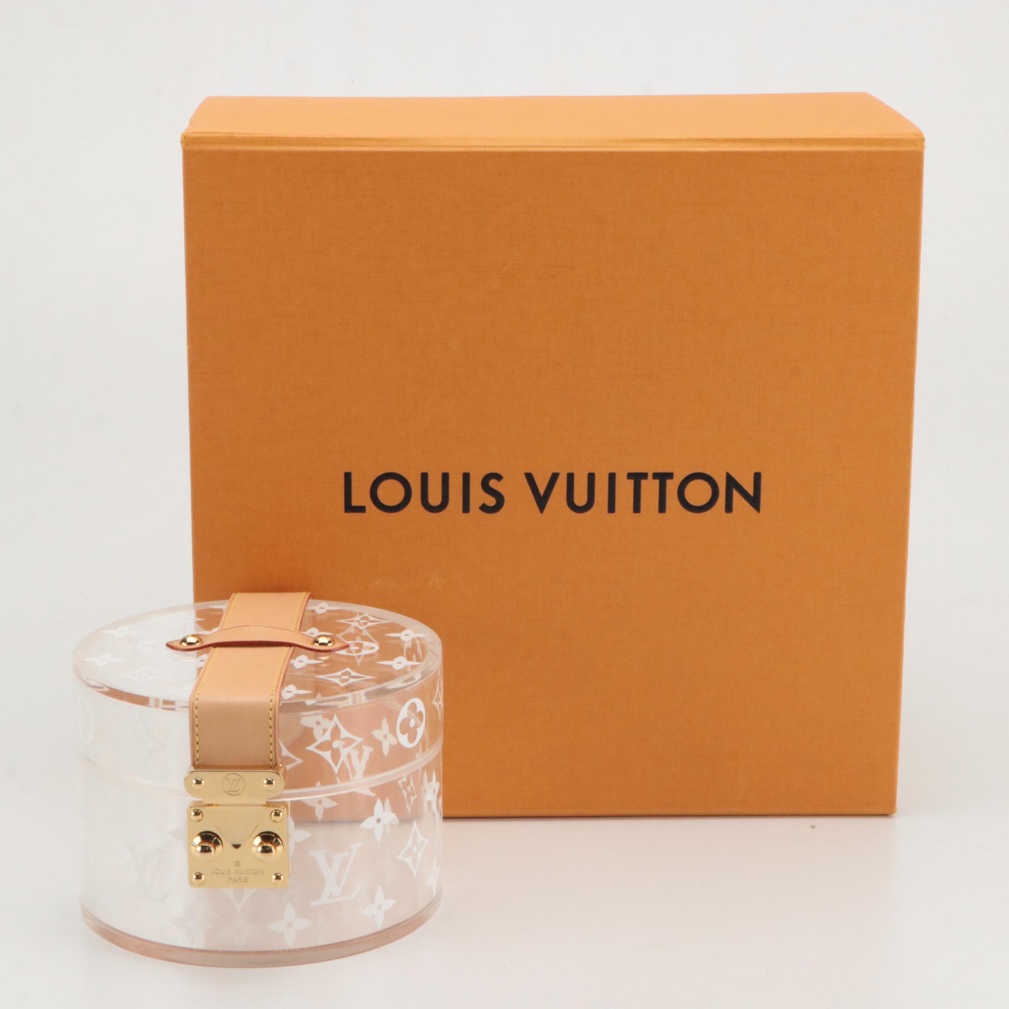 Louis Vuitton Scott Box in Monogram Printed Plexiglass, With Box