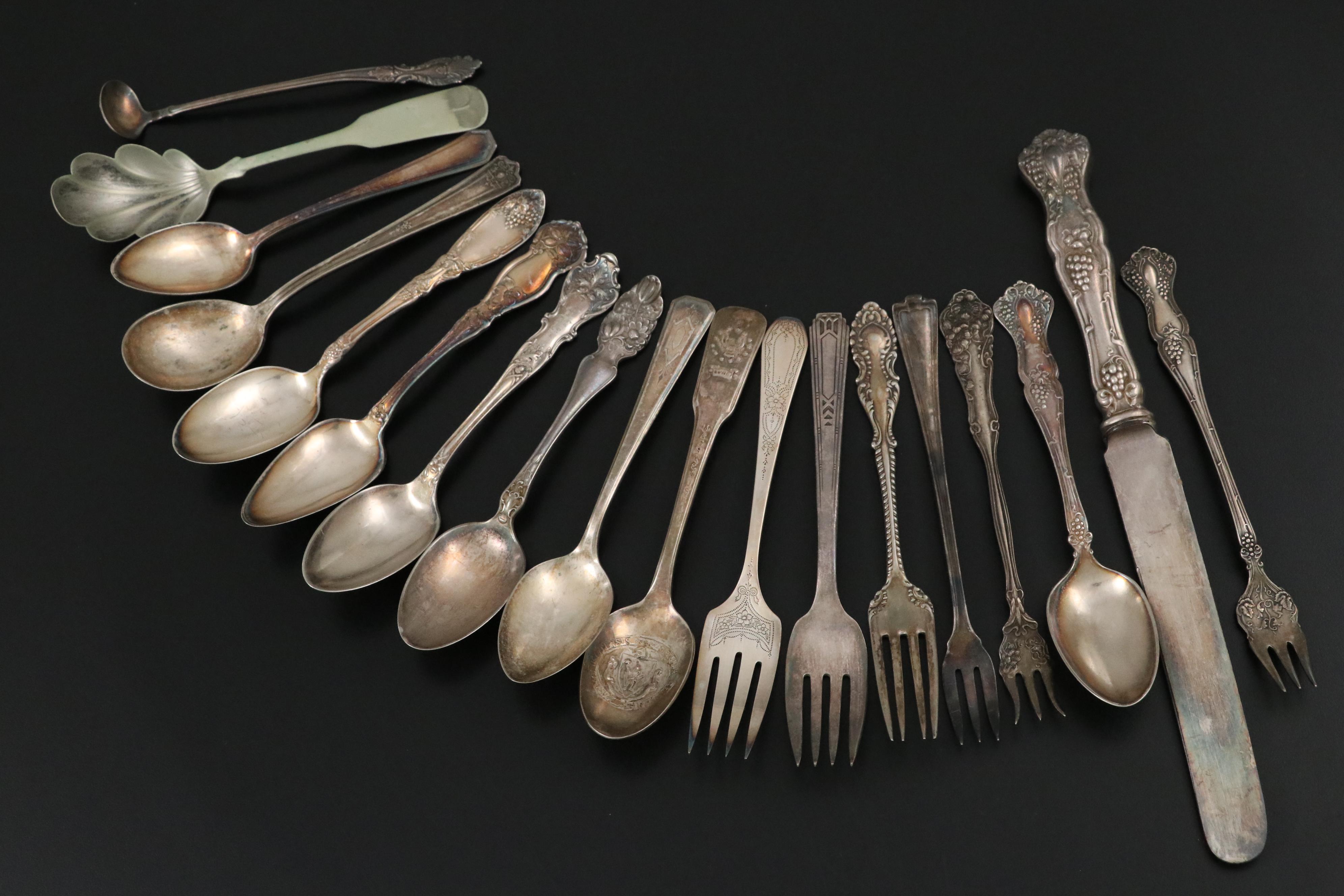 Rogers Bros. "Vintage" with Other Silver Plate Flatware, Mid to Late 20th C.