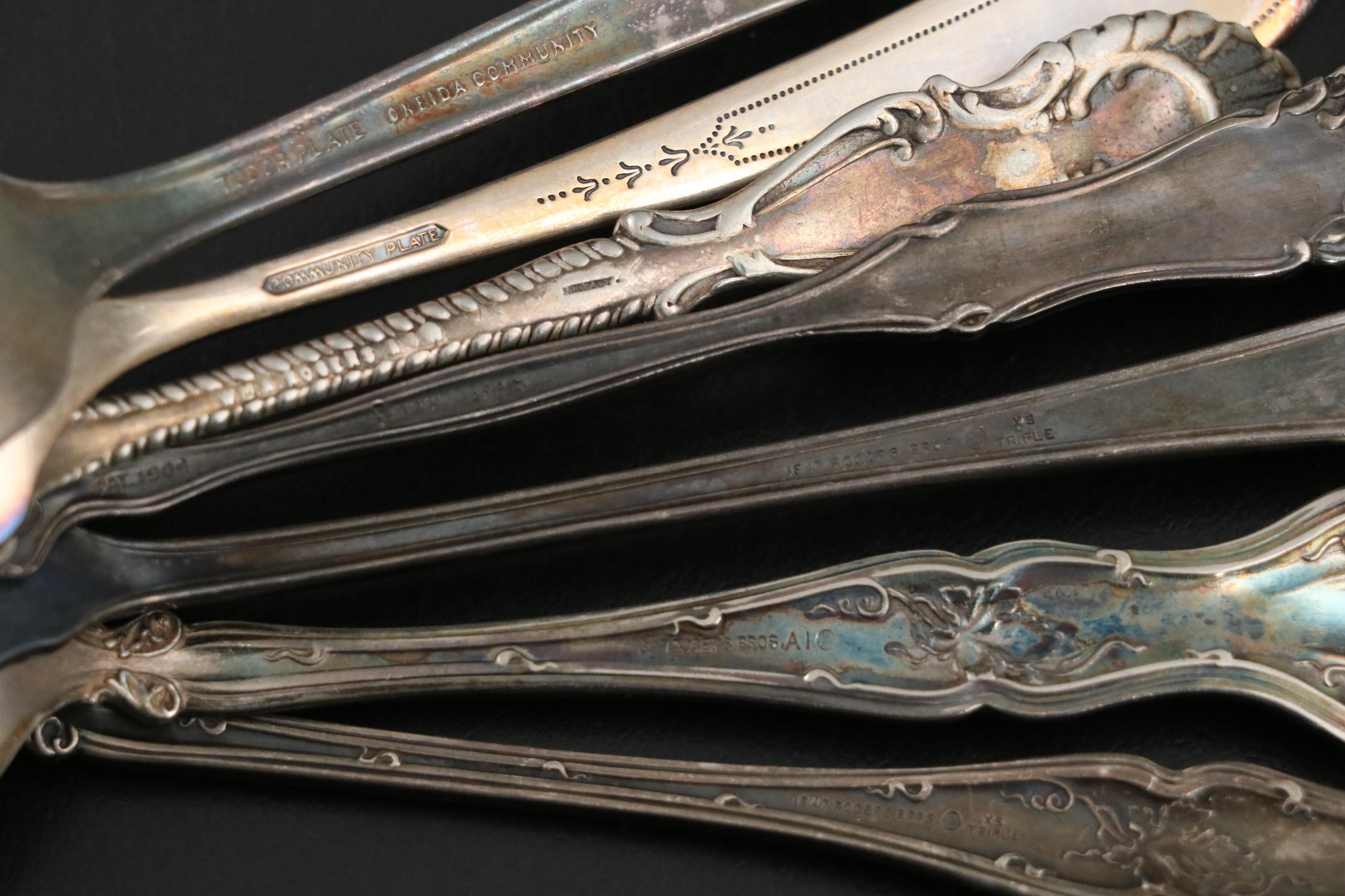 Rogers Bros. "Vintage" with Other Silver Plate Flatware, Mid to Late 20th C.