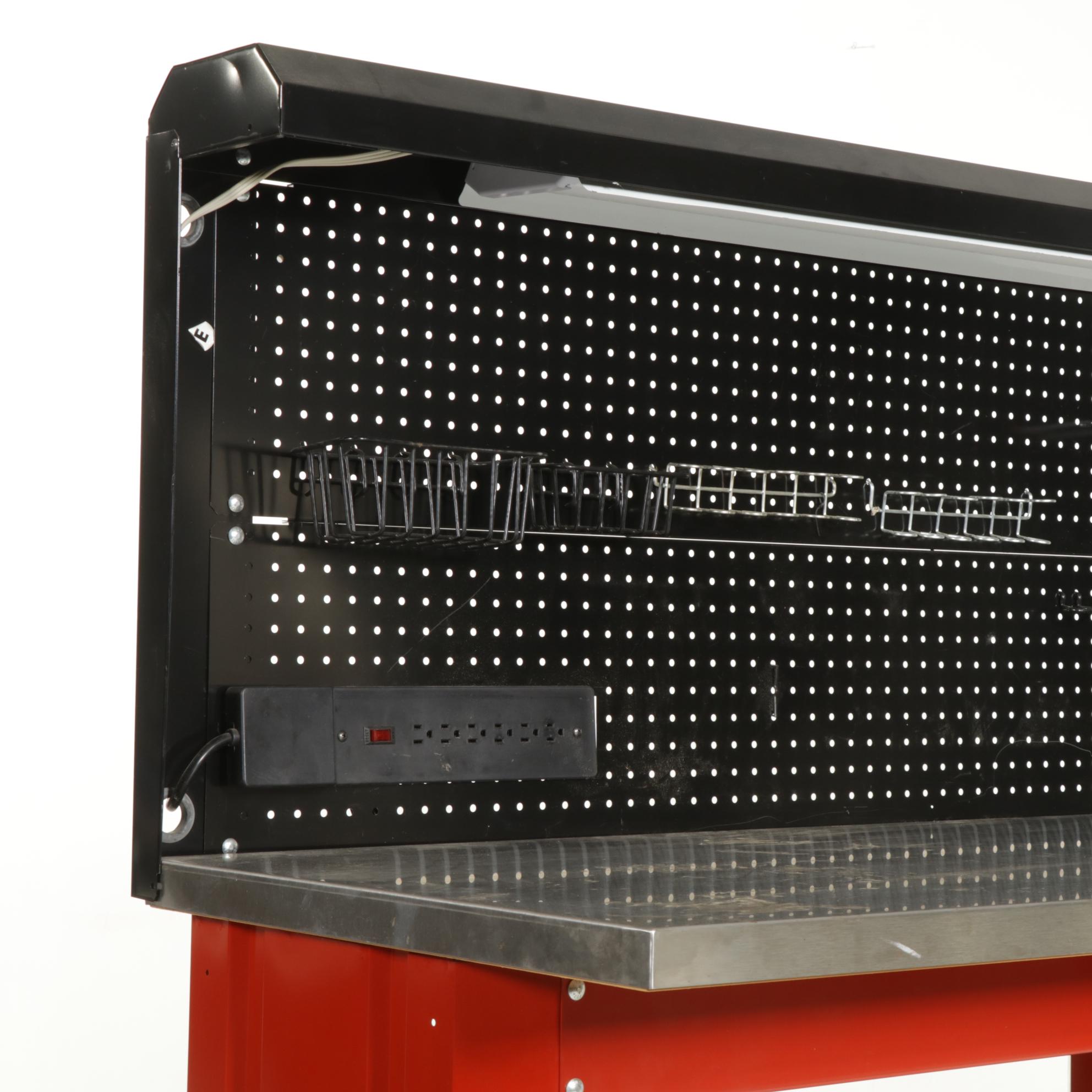 Craftsman Metal Frame Work Bench with Tool Drawers and Hand Tools