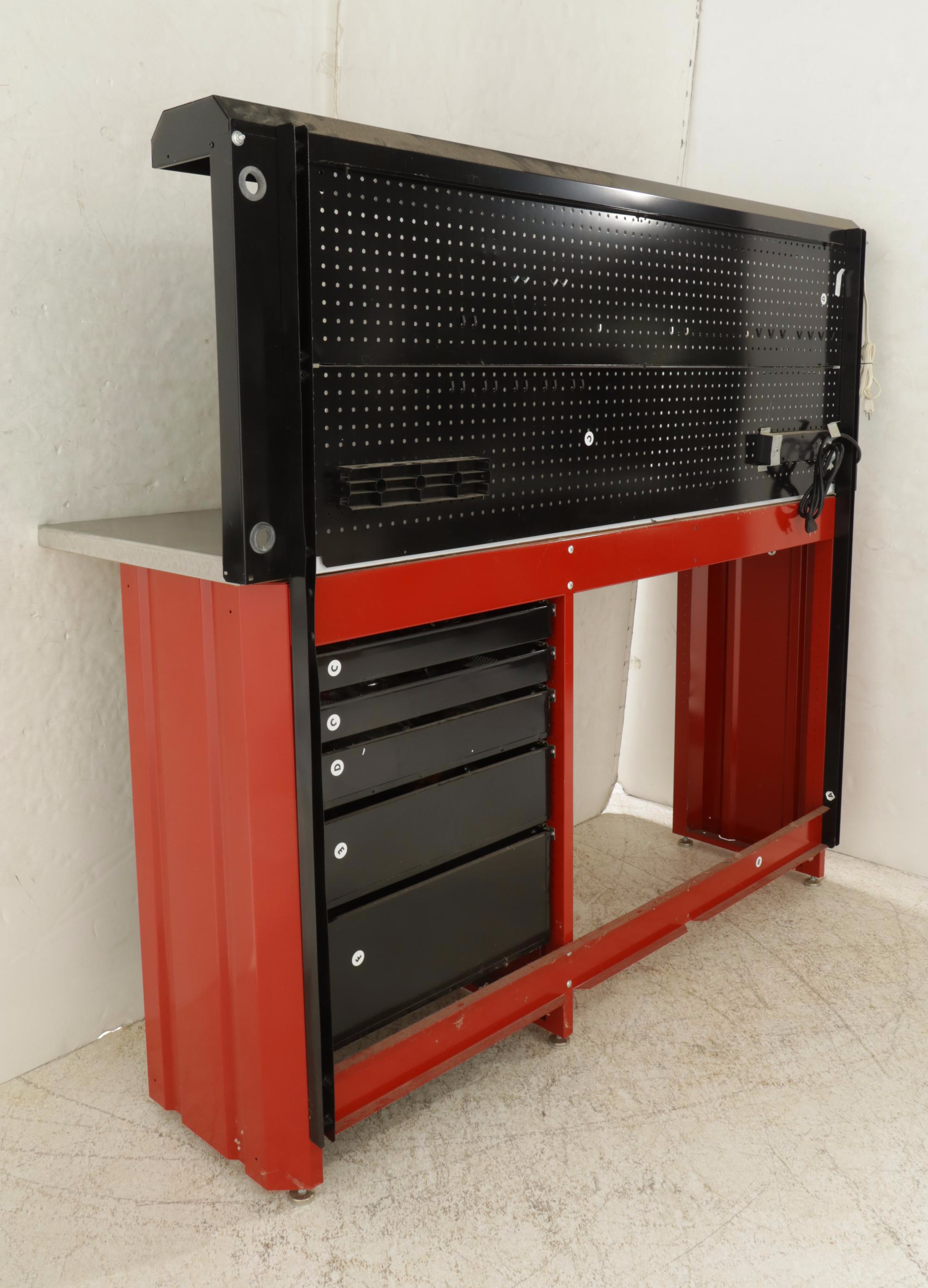 Craftsman Metal Frame Work Bench with Tool Drawers and Hand Tools