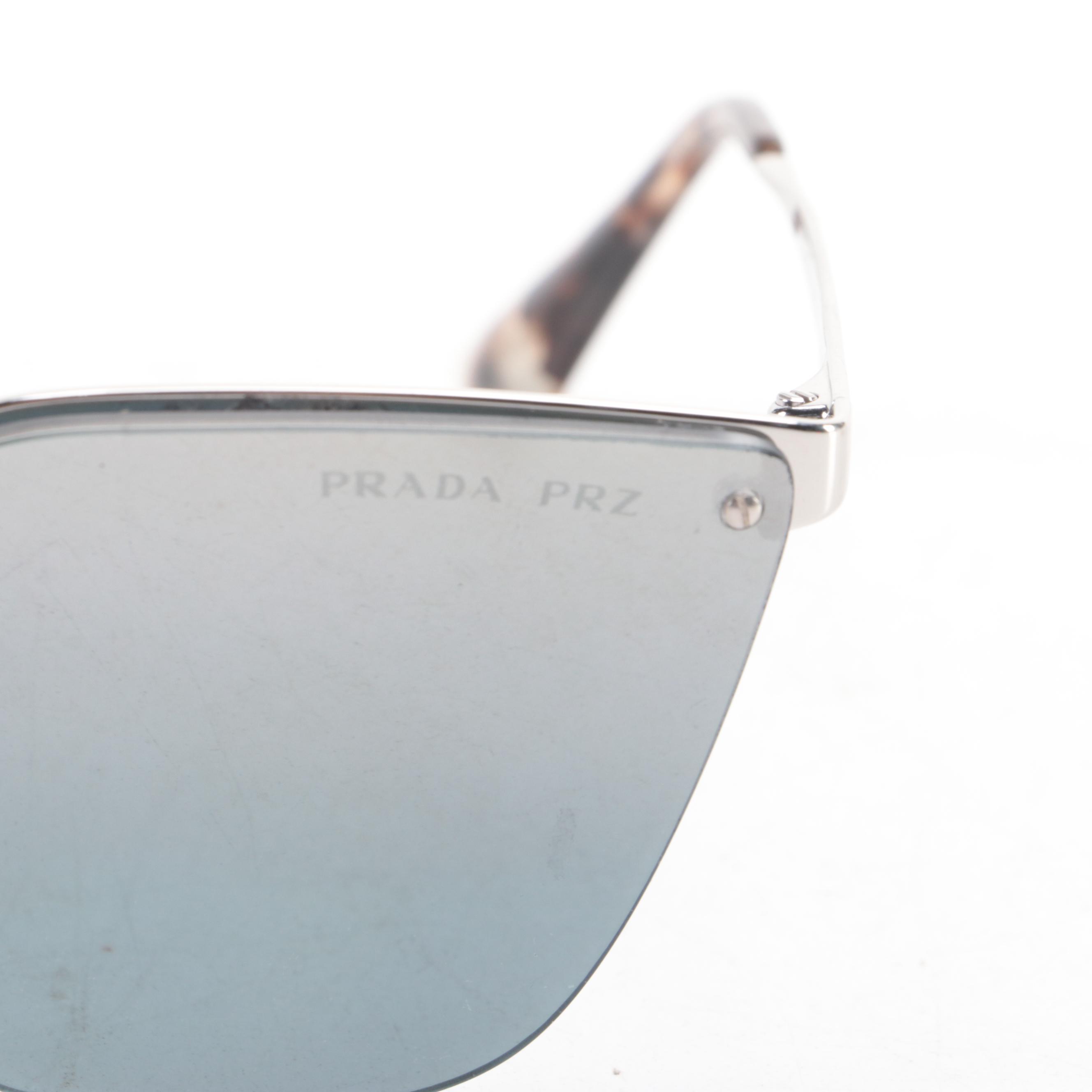 Prada SPR68T Grey Gradient Cat Eye Sunglasses