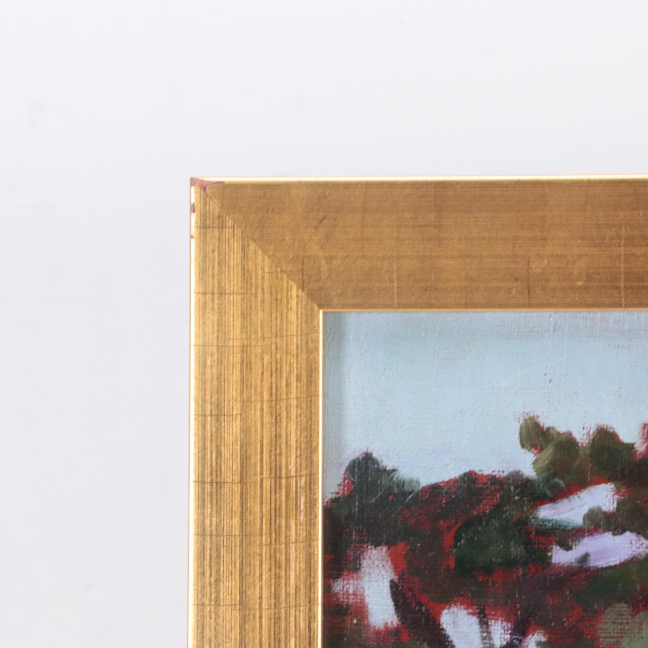 Wooded Landscape Oil Painting of Stairway