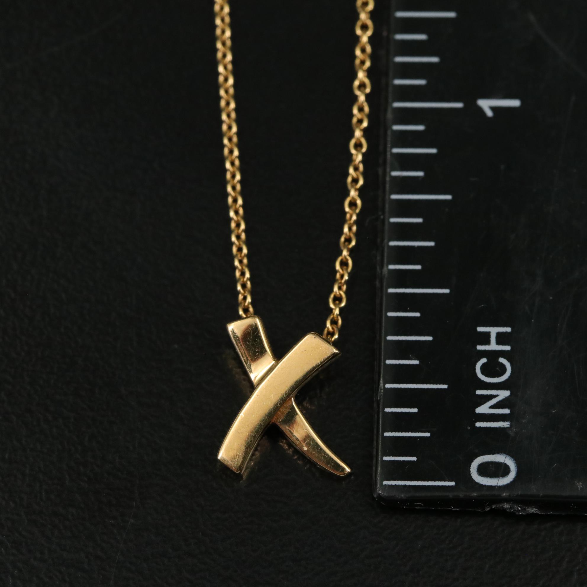 Paloma Picasso for Tiffany & Co. 18K Graffiti X Pendant Necklace