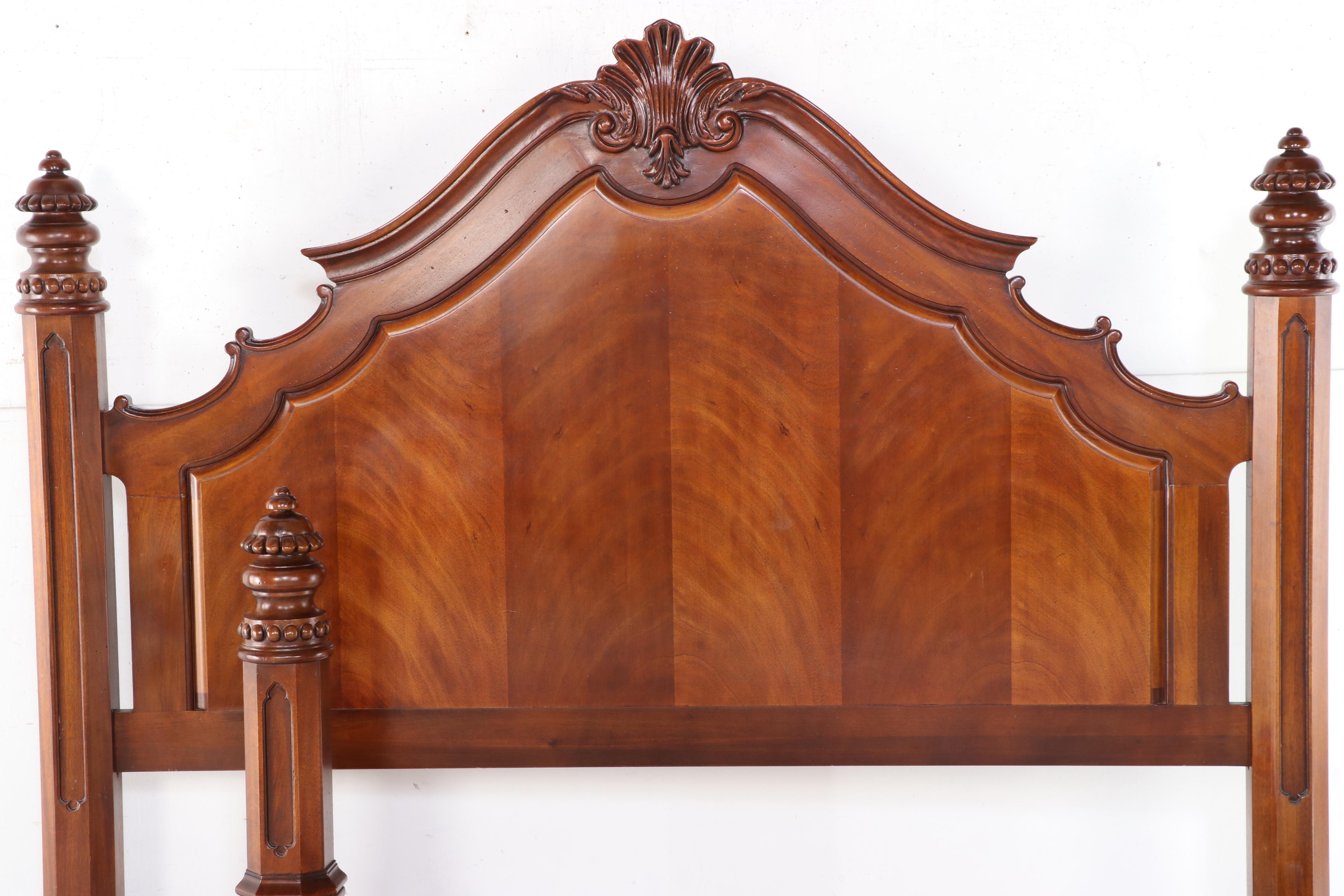 Henredon Rococo Revival Style Hardwood King Bed Frame