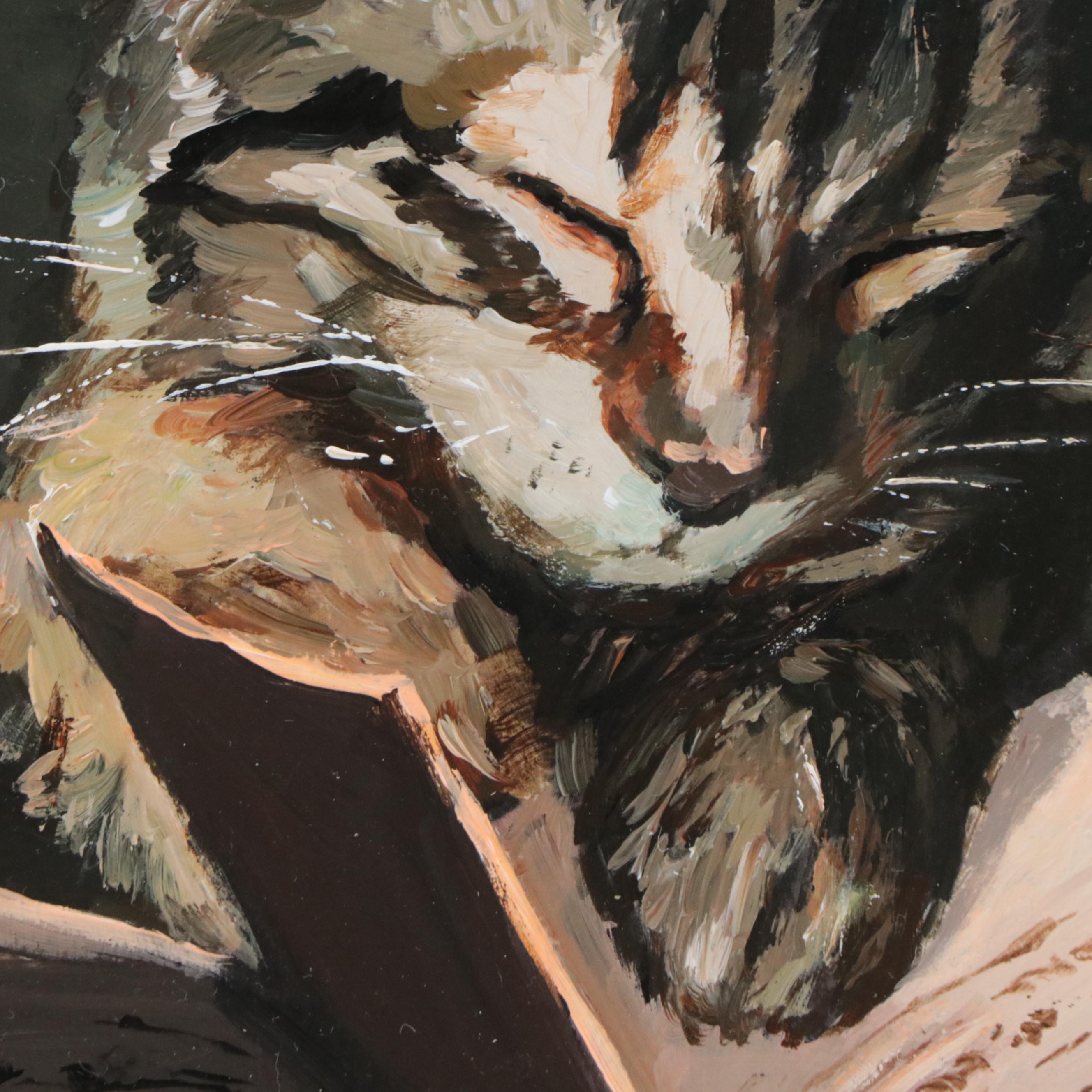 Adam Deda Oil Painting "The Diligent Student," 2024