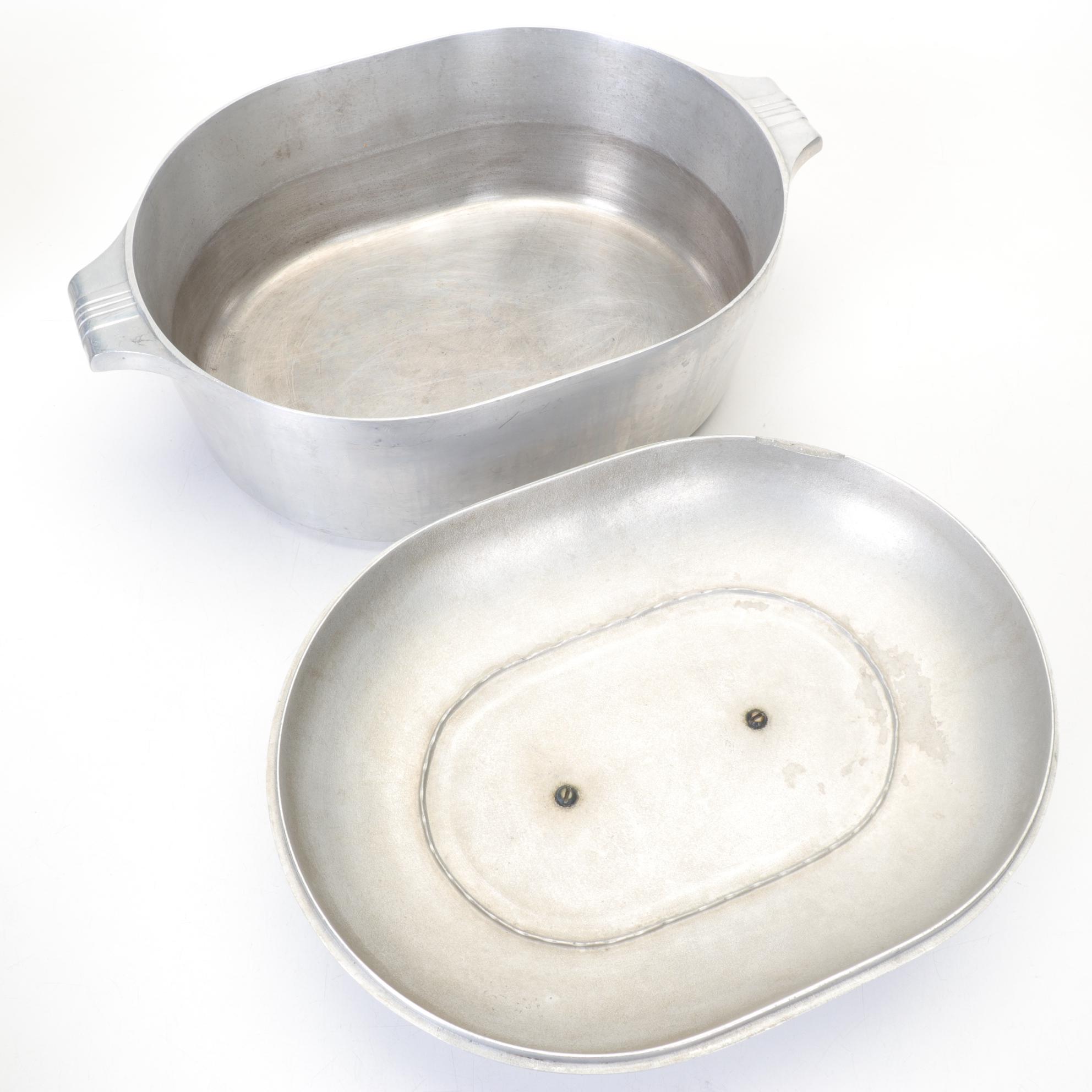 Wagner Ware Magnalite Cookware with Roaster, Pots and Pans, Mid 20th Century