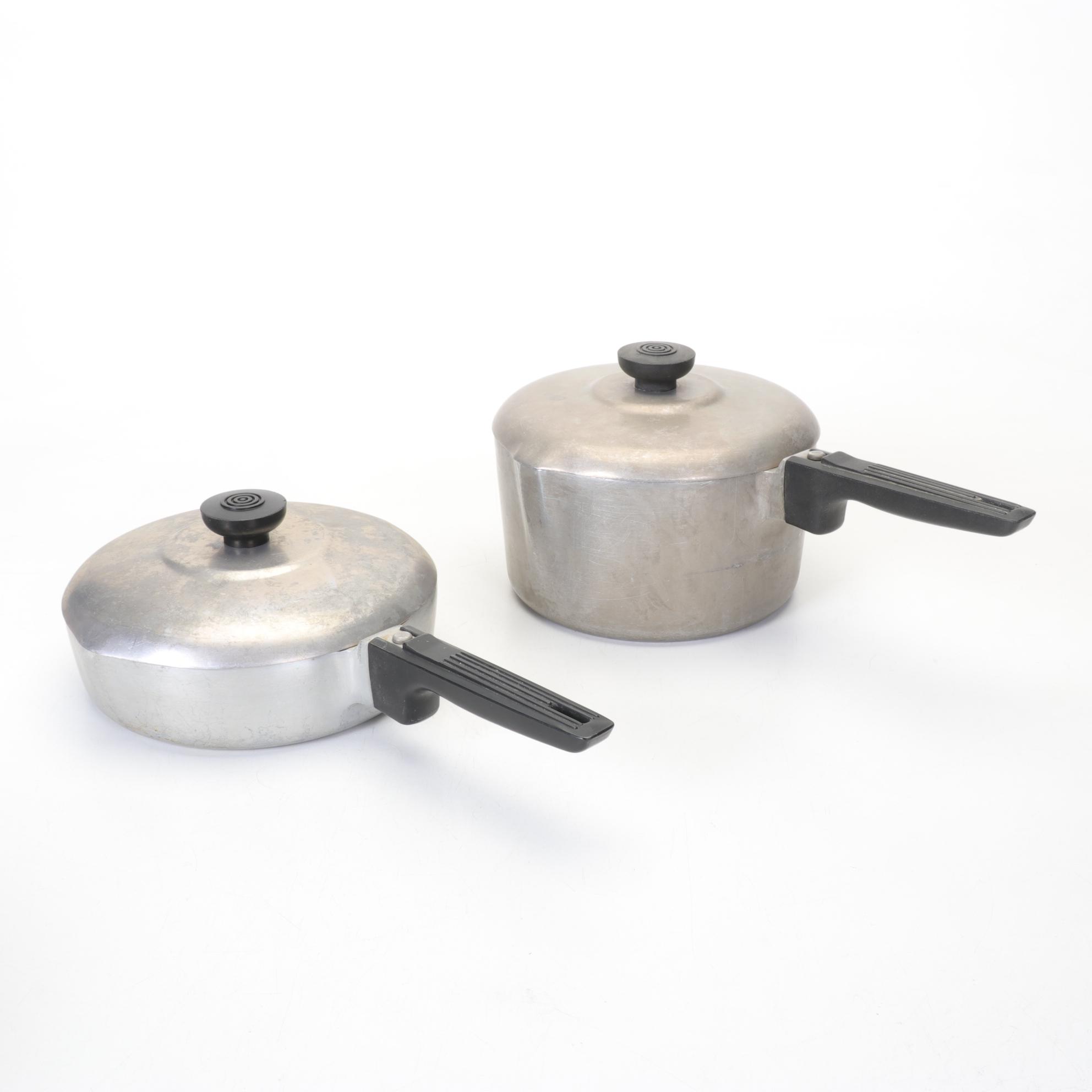 Wagner Ware Magnalite Cookware with Roaster, Pots and Pans, Mid 20th Century