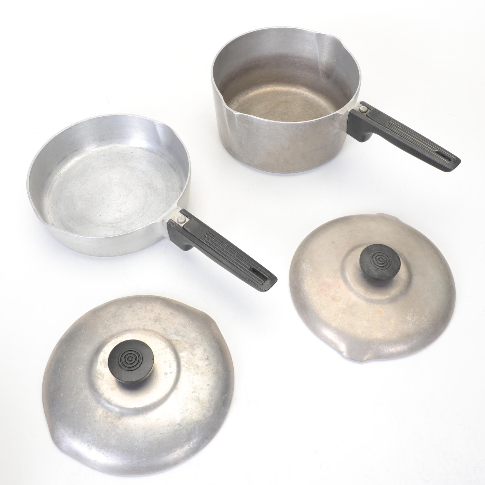 Wagner Ware Magnalite Cookware with Roaster, Pots and Pans, Mid 20th Century