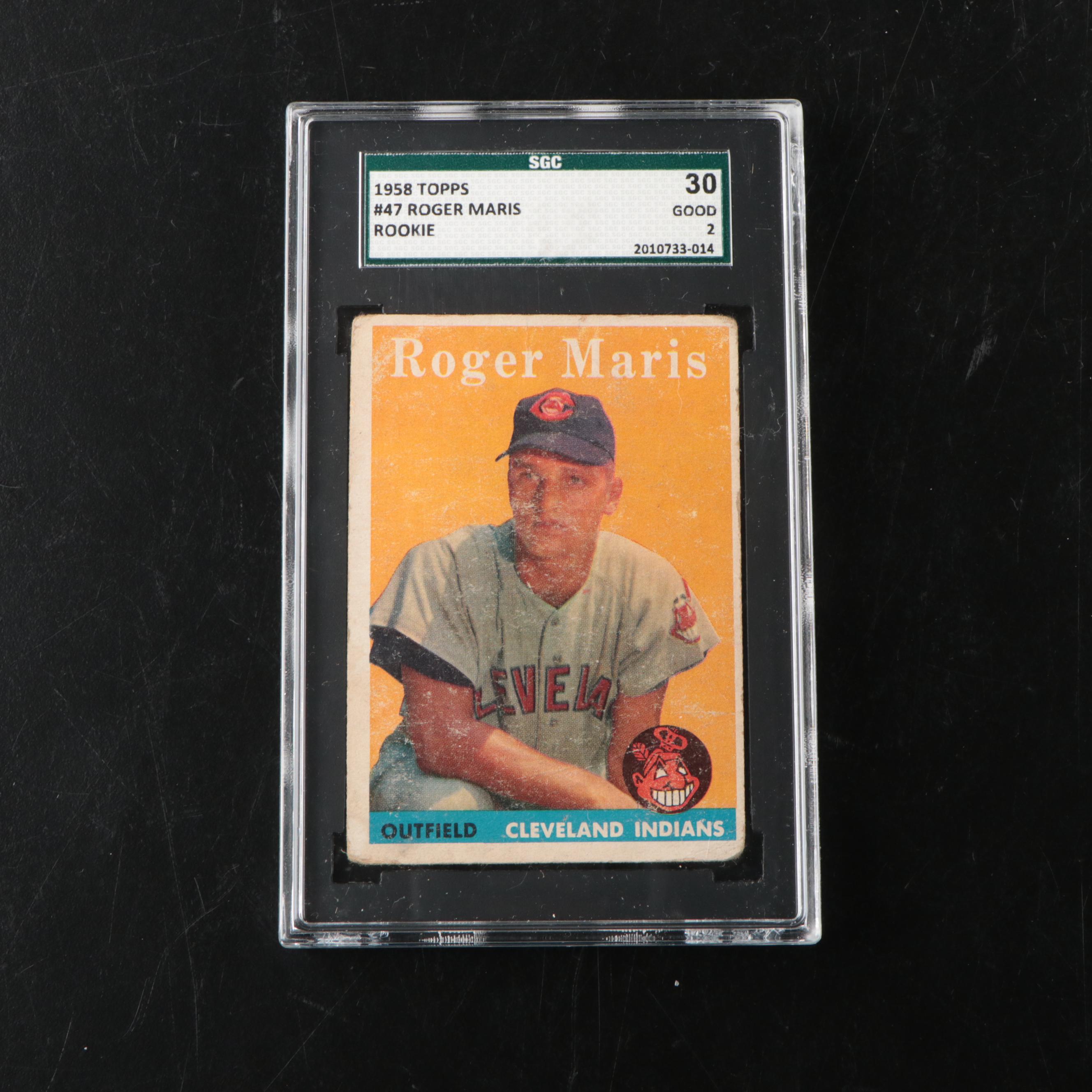 1958 Topps Roger Maris Rookie Baseball Card #47 Graded SGC 2
