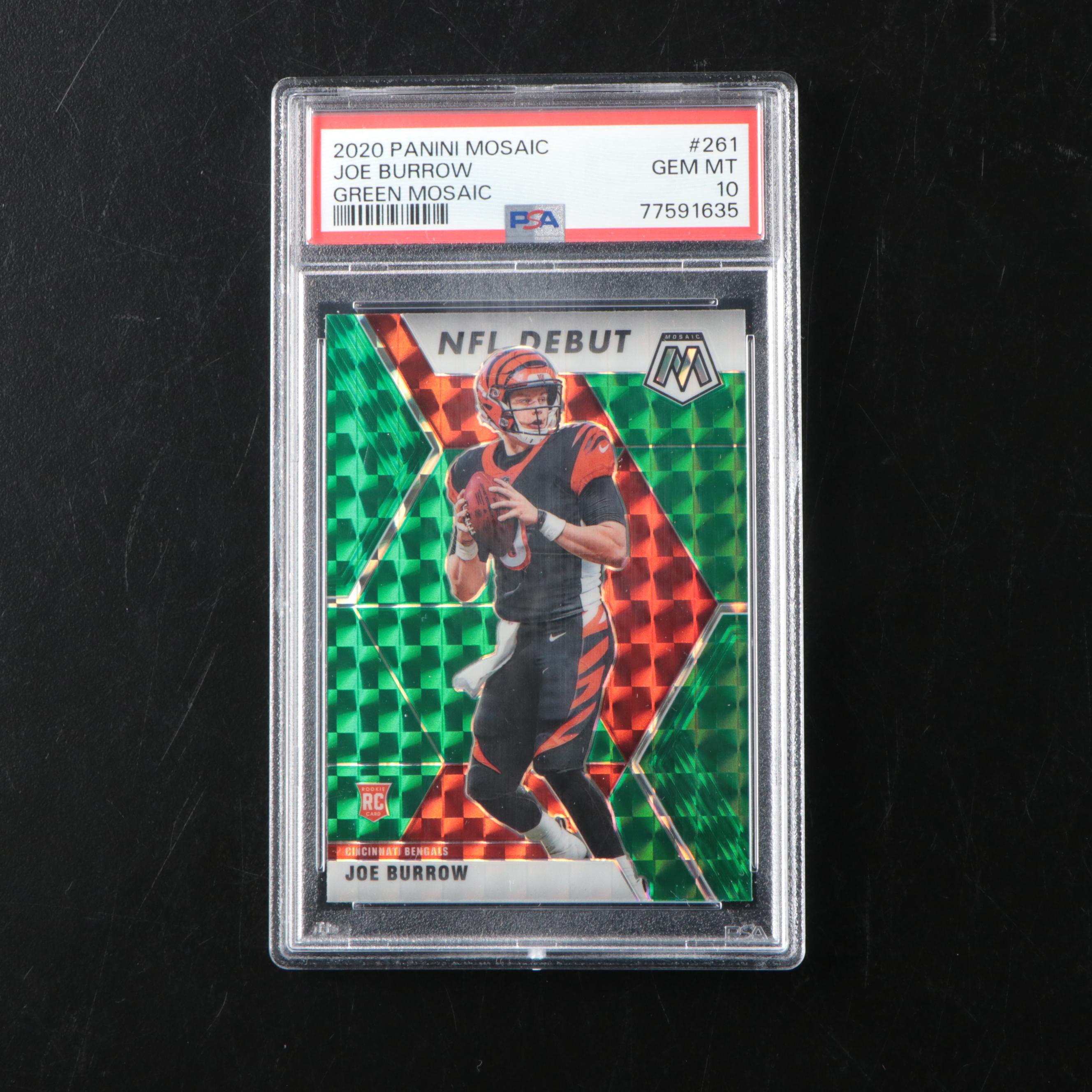 PSA 10 Joe Burrow GREEN MOSAIC ROOKIE popular CARD