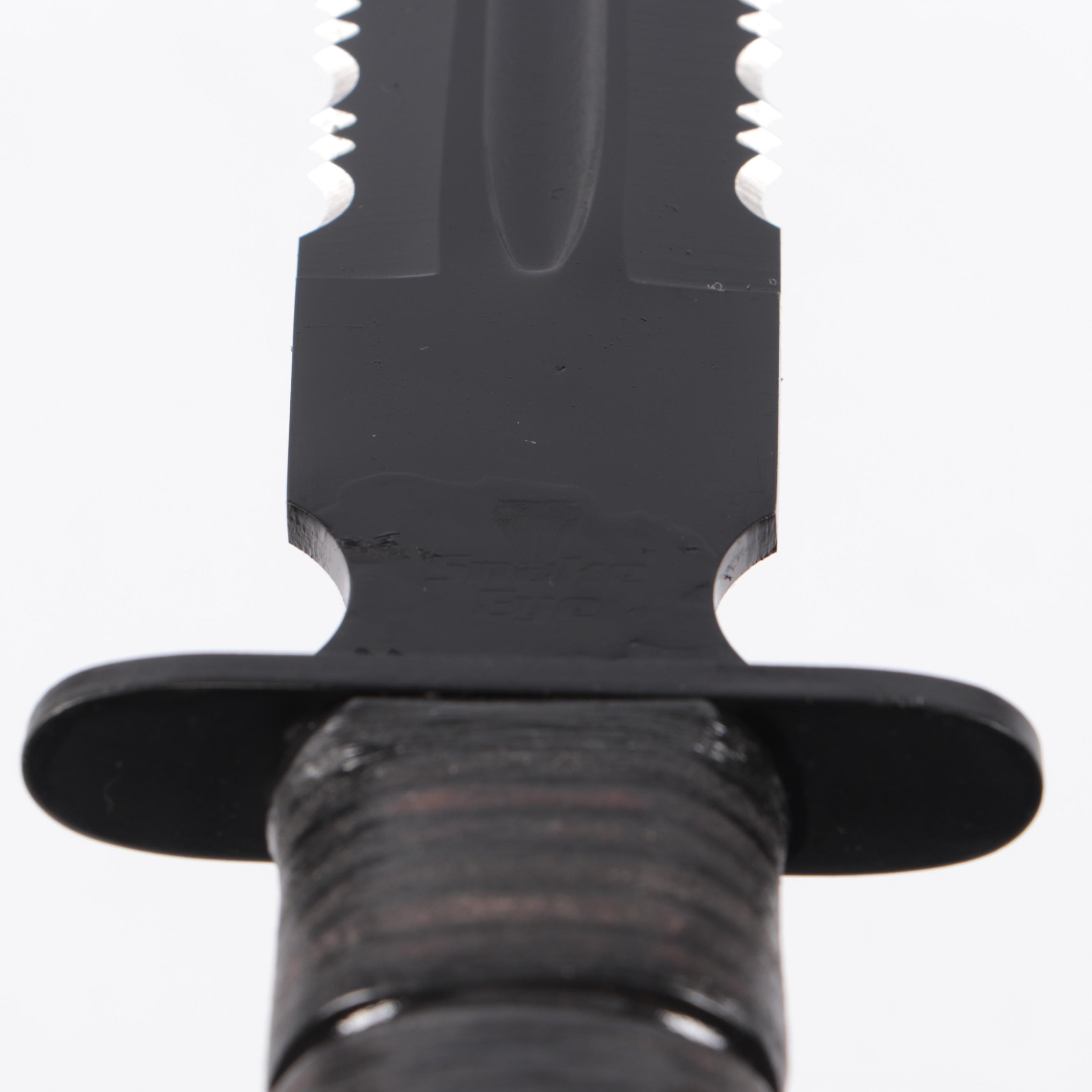 Snake Eye Wood Handled Serrated Stainless Steel Blade Sword