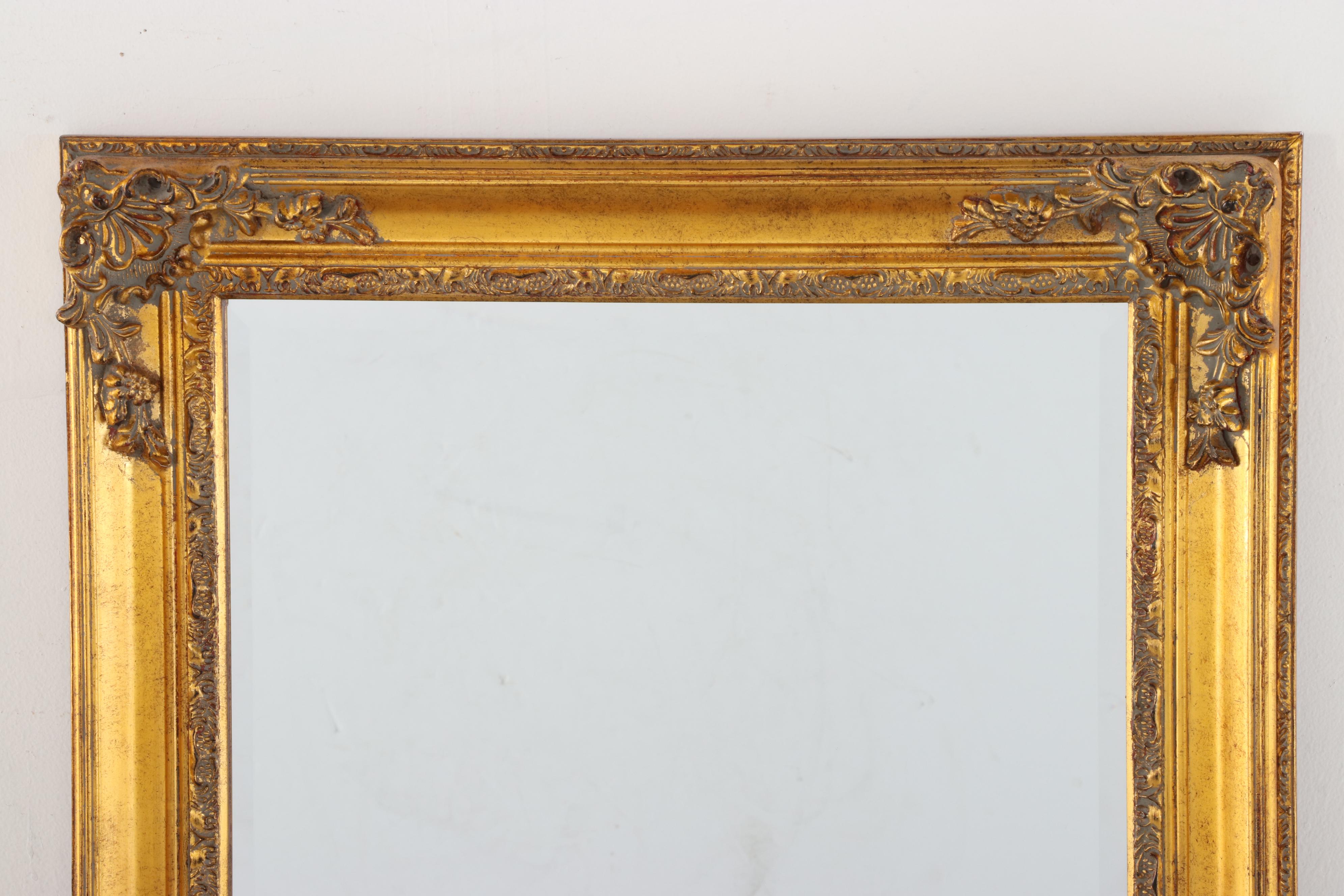 Victorian Giltwood and Molded Plaster Frame Rectangular Wall Mirror
