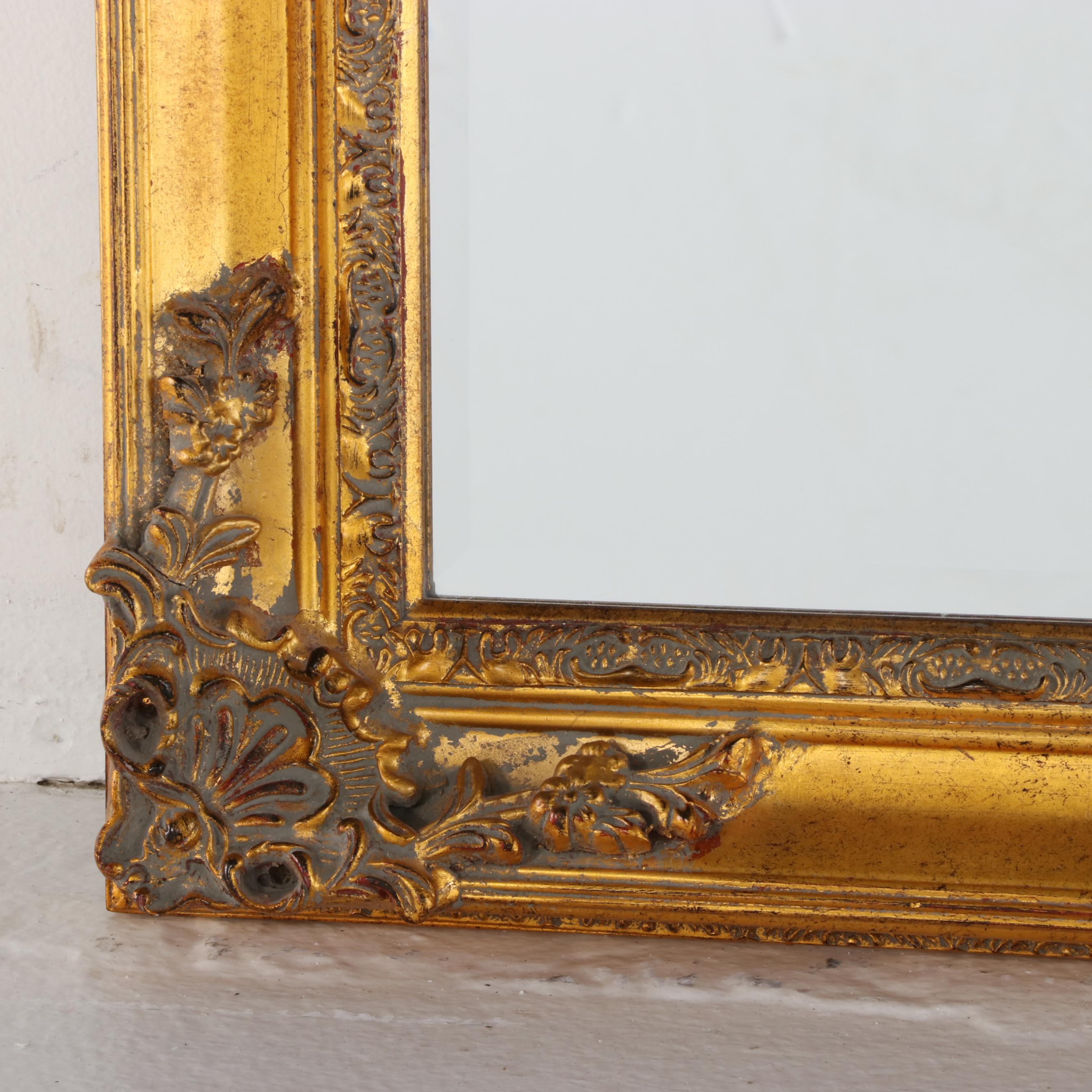 Victorian Giltwood and Molded Plaster Frame Rectangular Wall Mirror
