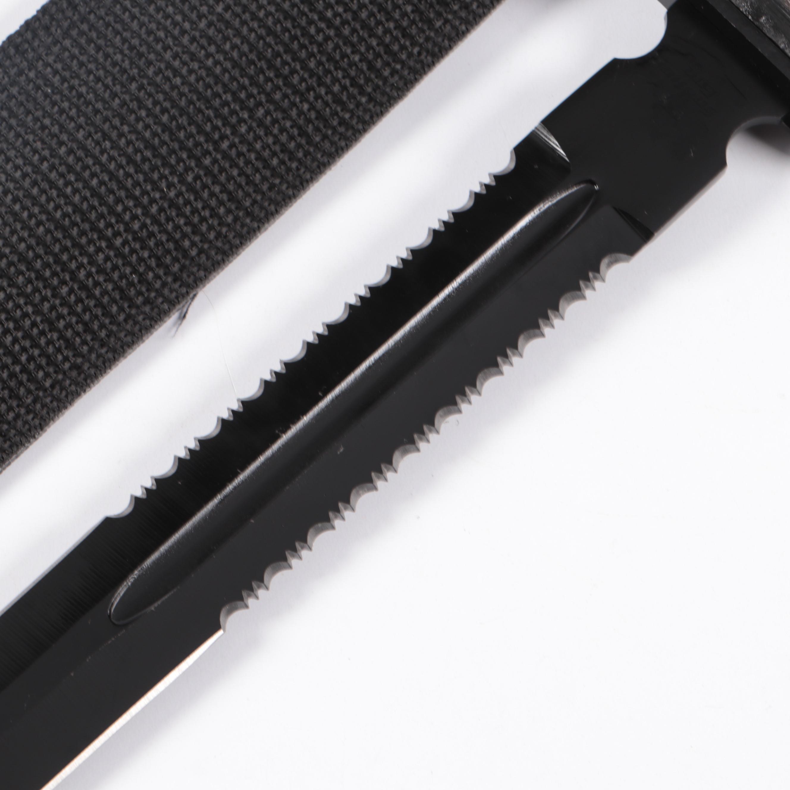 Snake Eye Wood Handled Serrated Stainless Steel Blade Sword