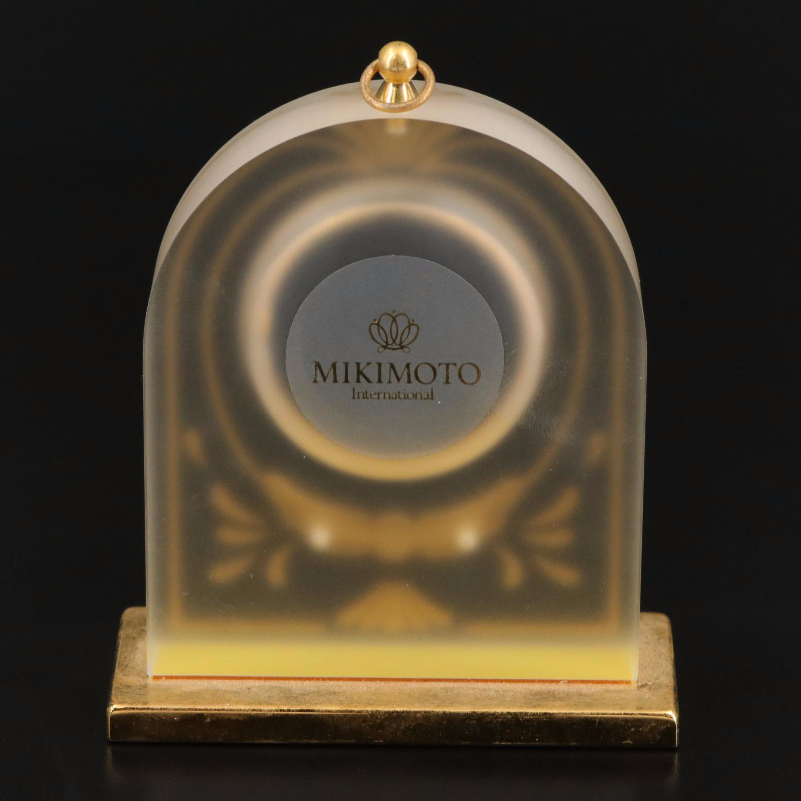 Mikimoto International Pearl Accented Quartz Desk Clock and Frame Set