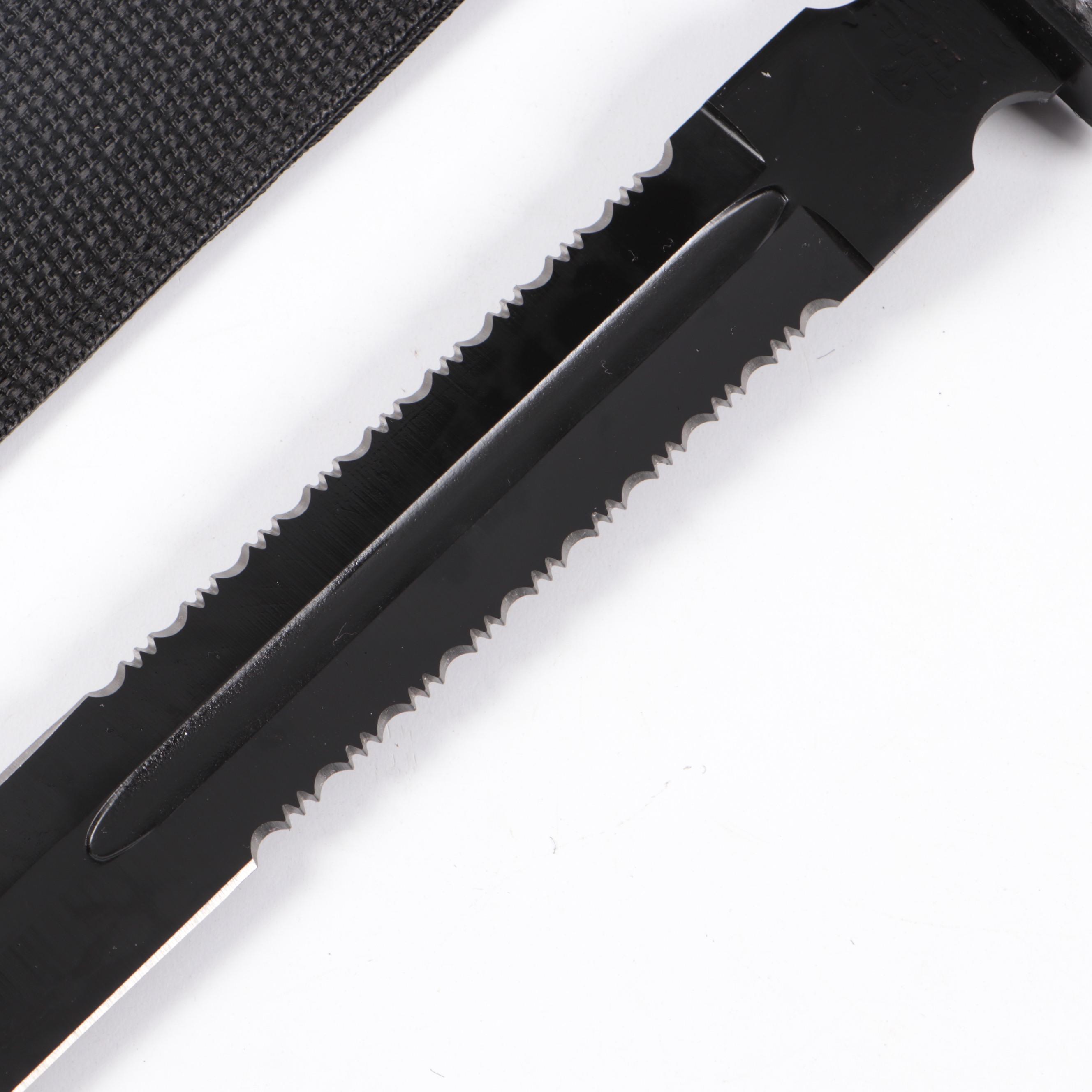 Snake Eye Wood Handled Serrated Stainless Steel Blade Sword