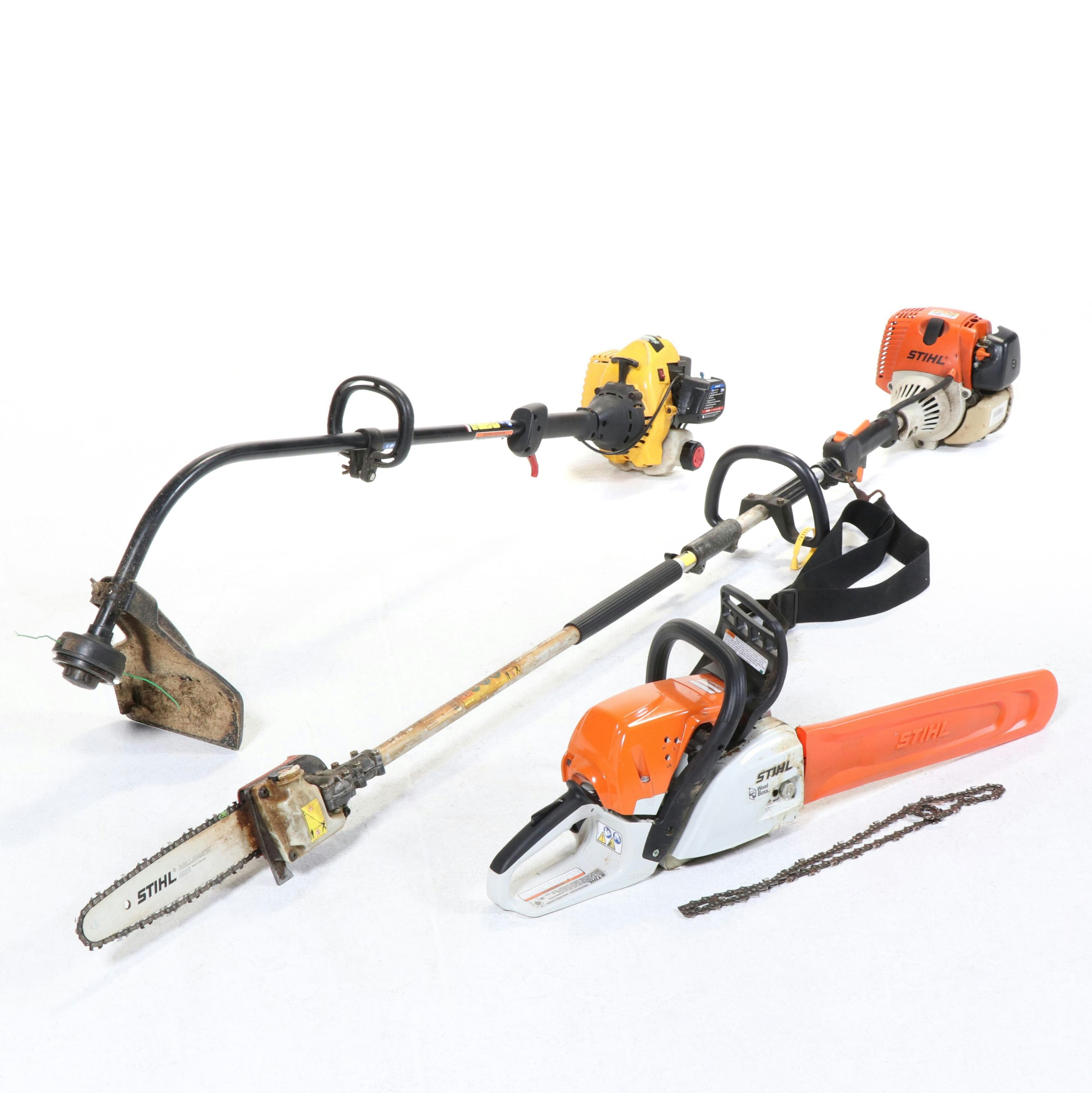STIHL Gas Chainsaw, STIHL Pole Saw and Bolens MTD String Trimmer