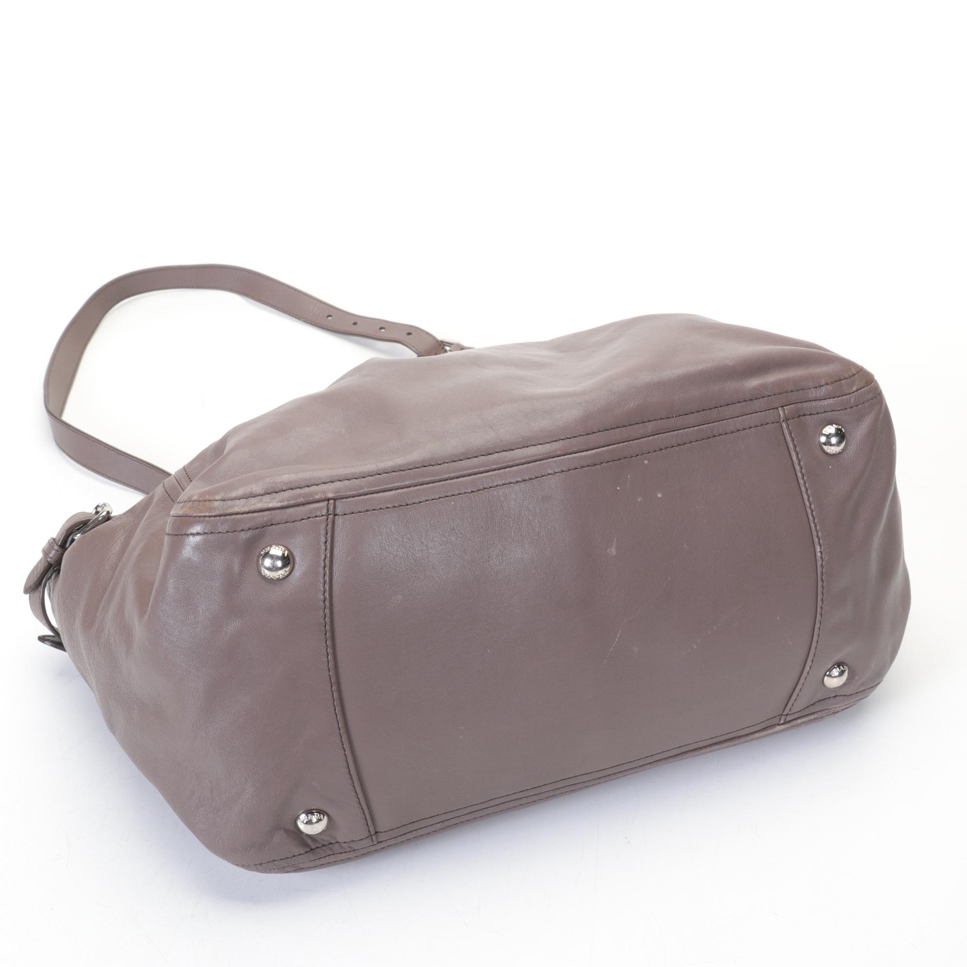 Prada Bambu Calfskin Leather Satchel