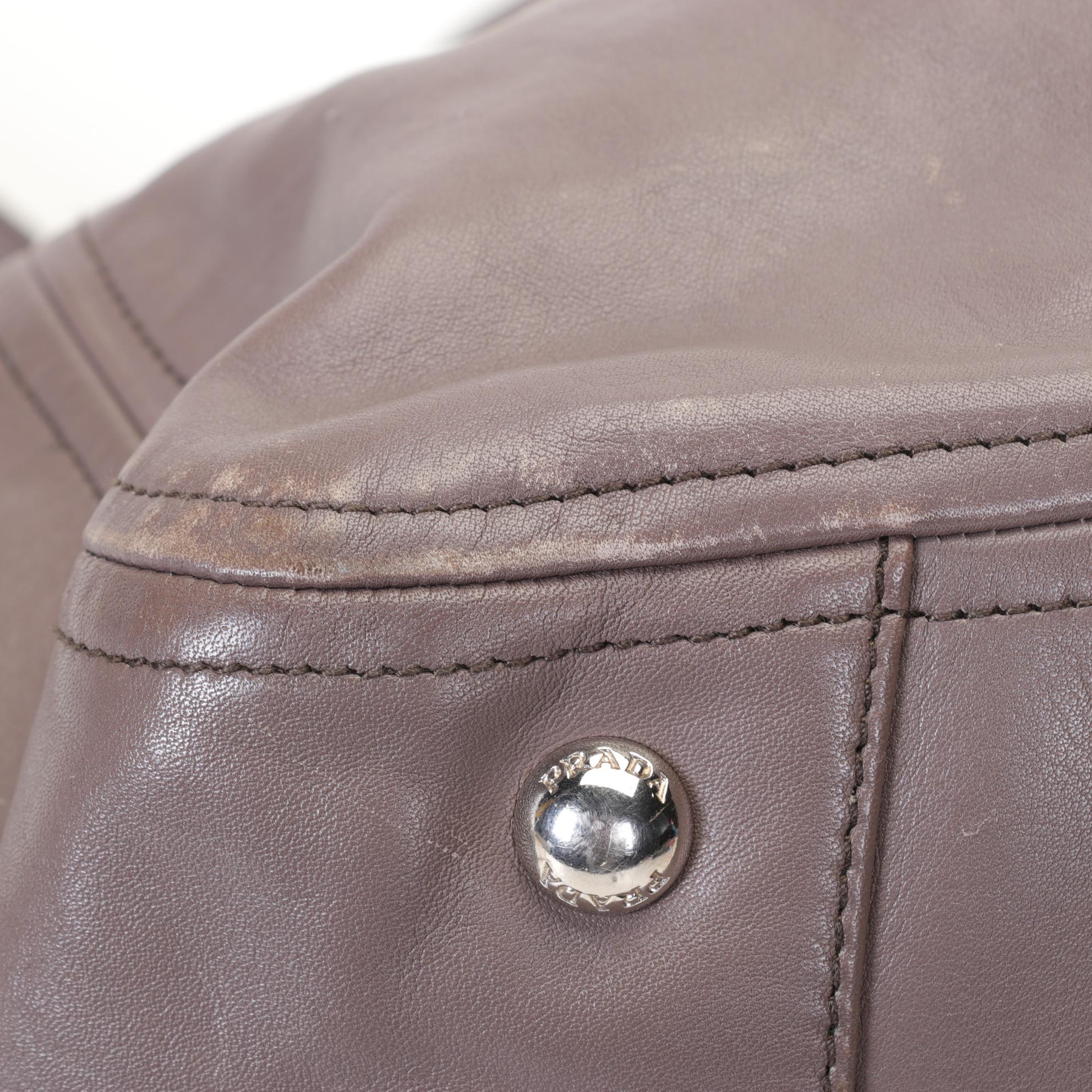 Prada Bambu Calfskin Leather Satchel