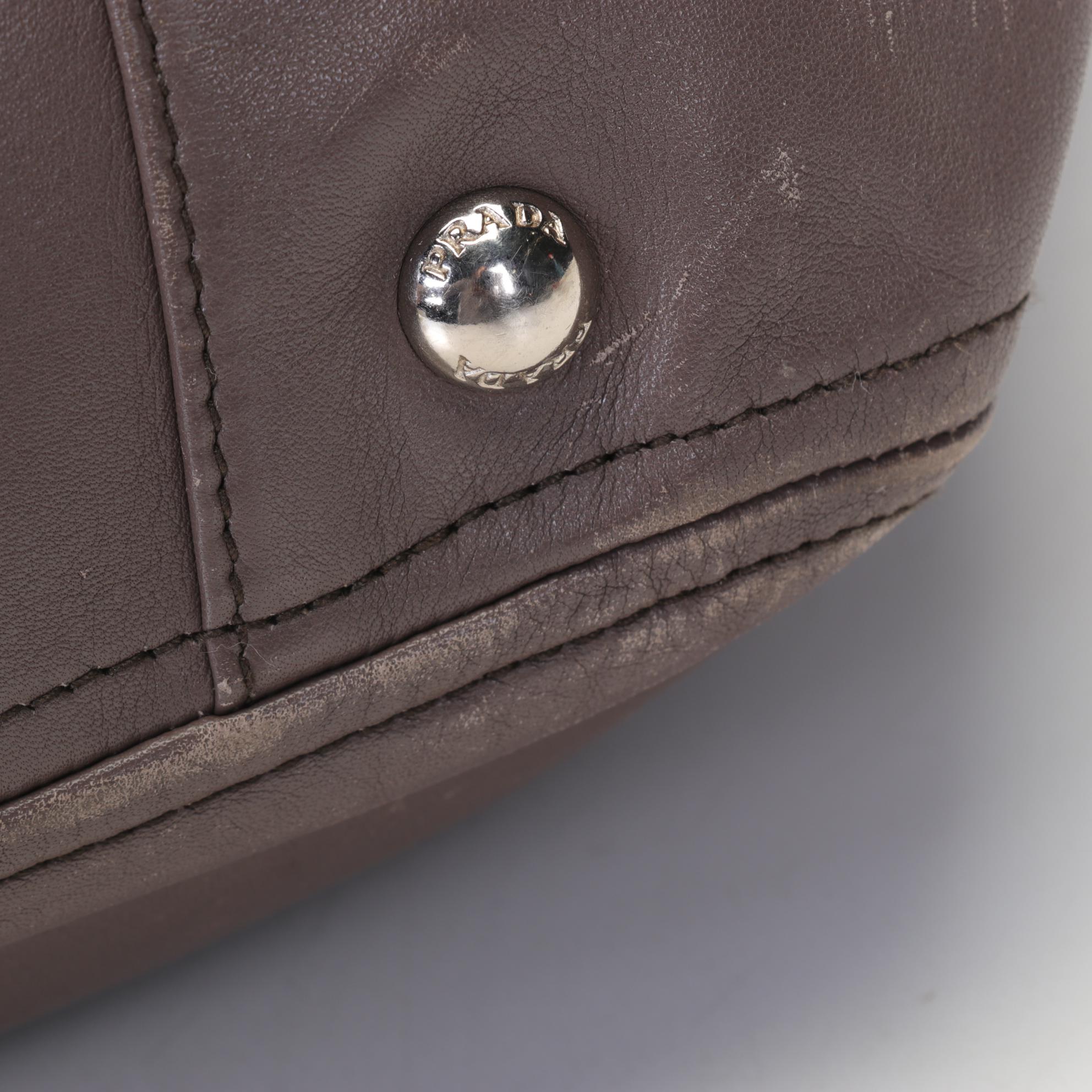 Prada Bambu Calfskin Leather Satchel