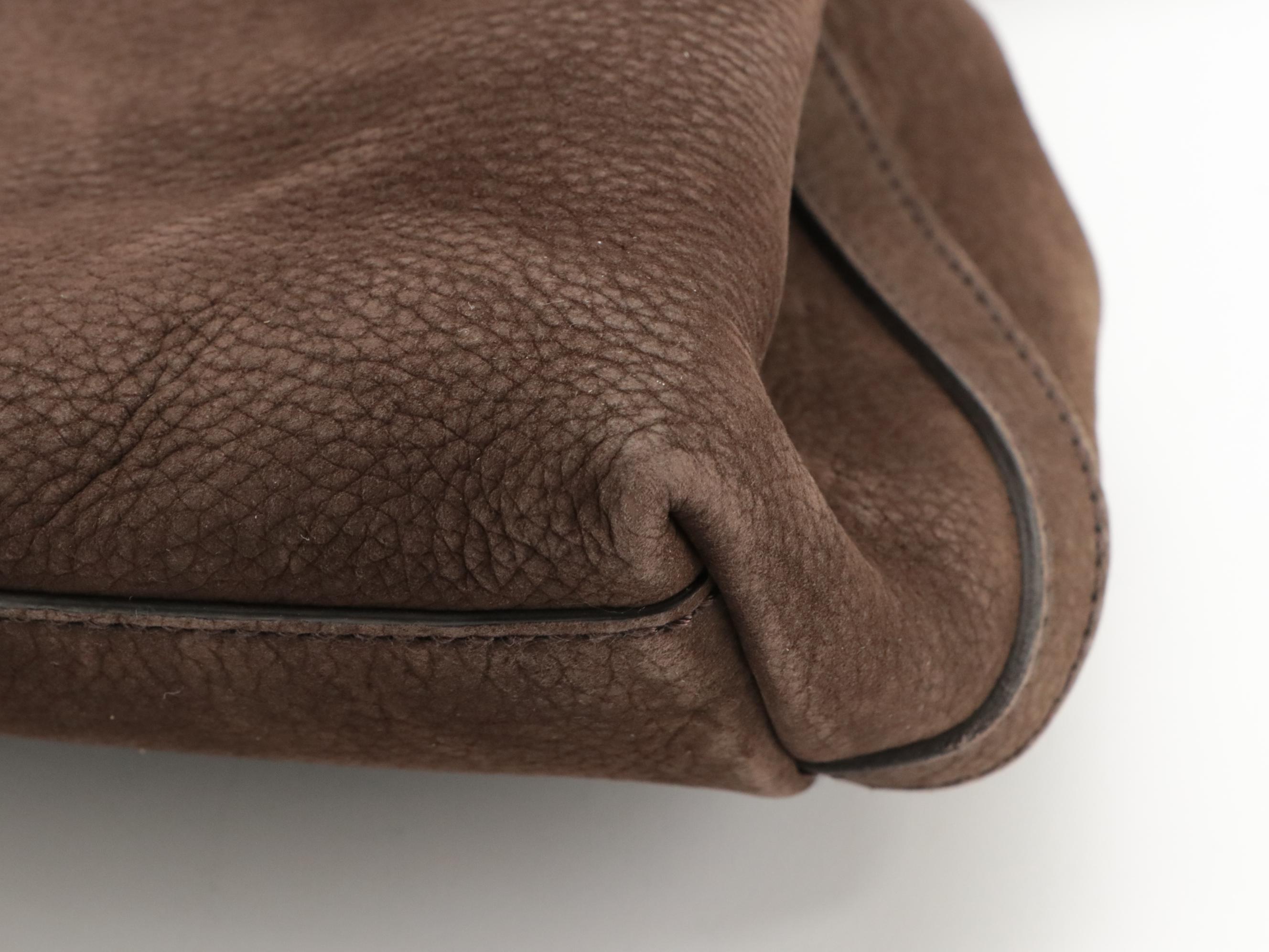 Gucci Gifford Tote in Brown Pebbled Calfskin with Braided Leather Straps