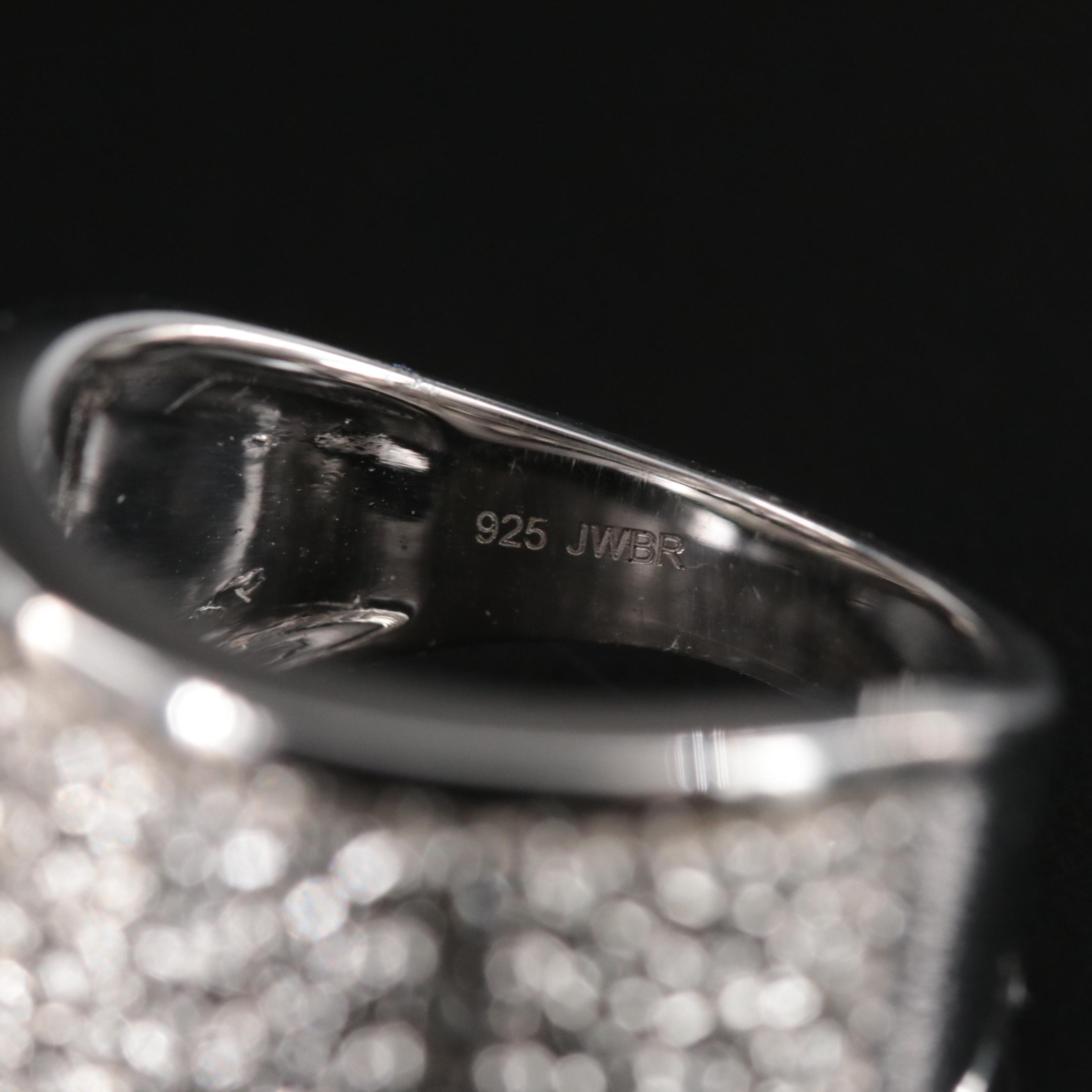 Sterling Diamond Multi Row Ring