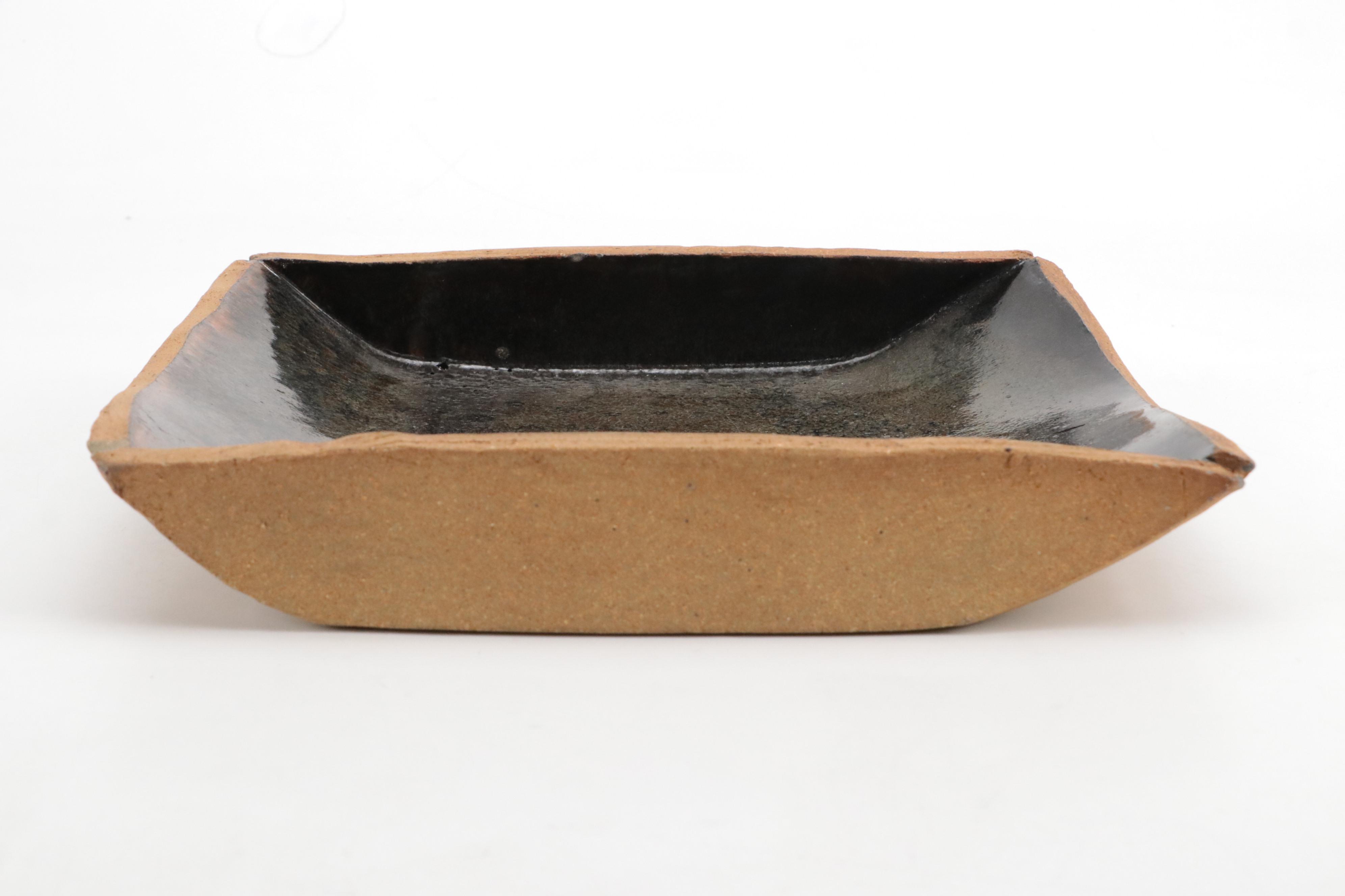 Michael Frasca Art Pottery Bowl and Slab, Contemporary
