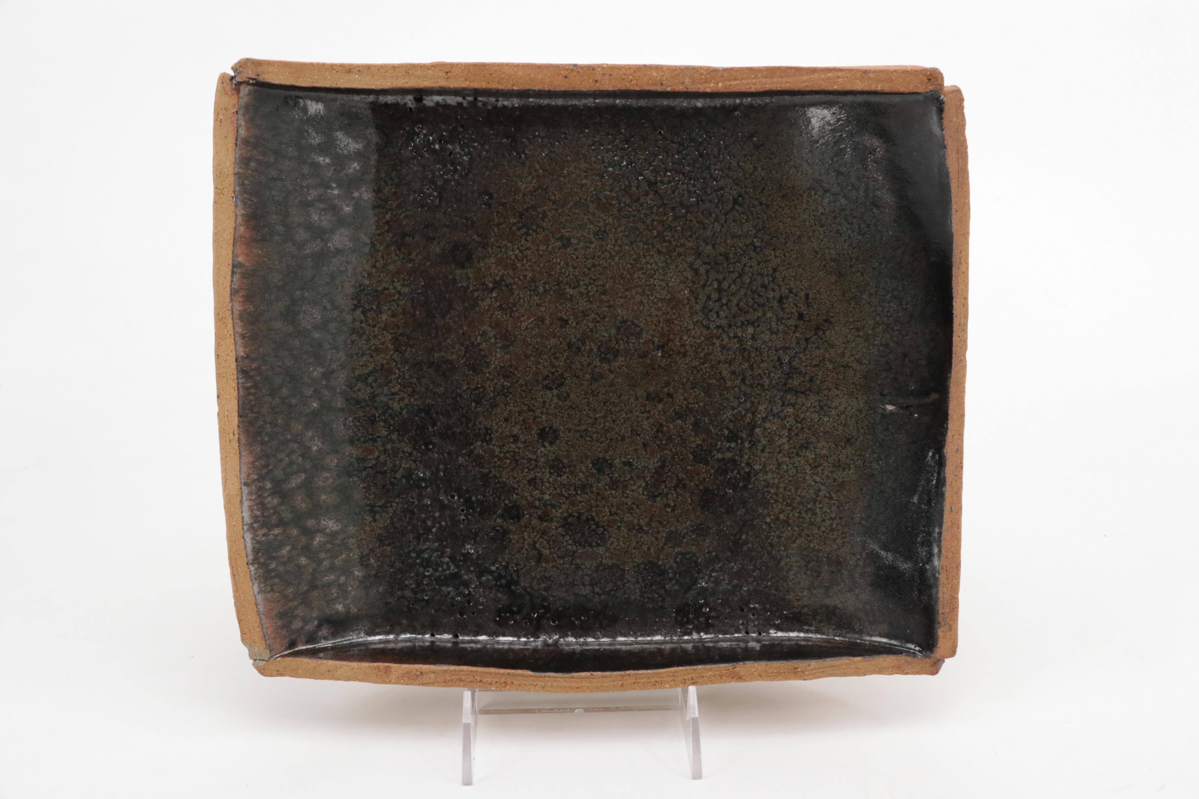 Michael Frasca Art Pottery Bowl and Slab, Contemporary