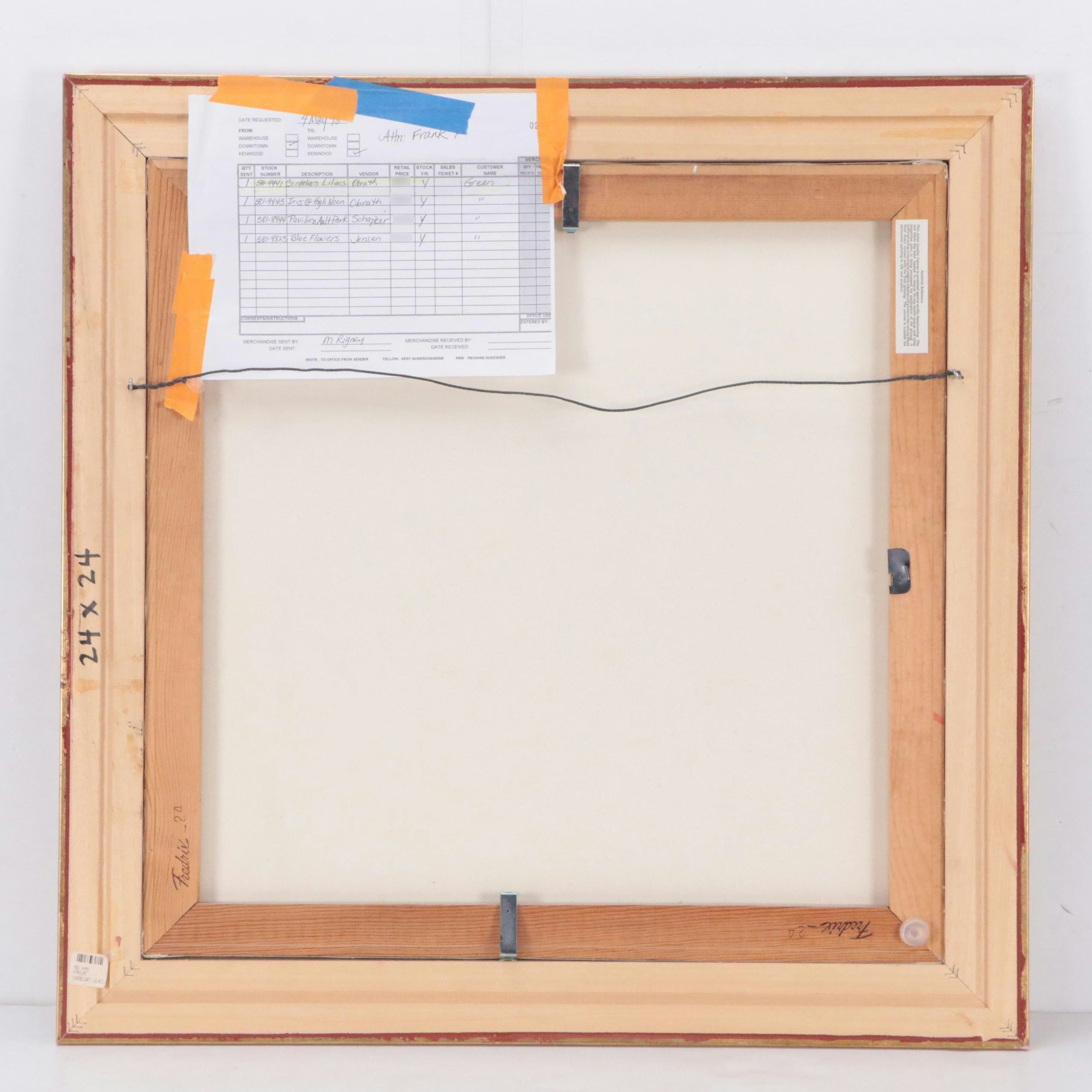 Lilia Obrath Floral Still Life Oil Painting "Cordelia's Lilacs," 21st Century