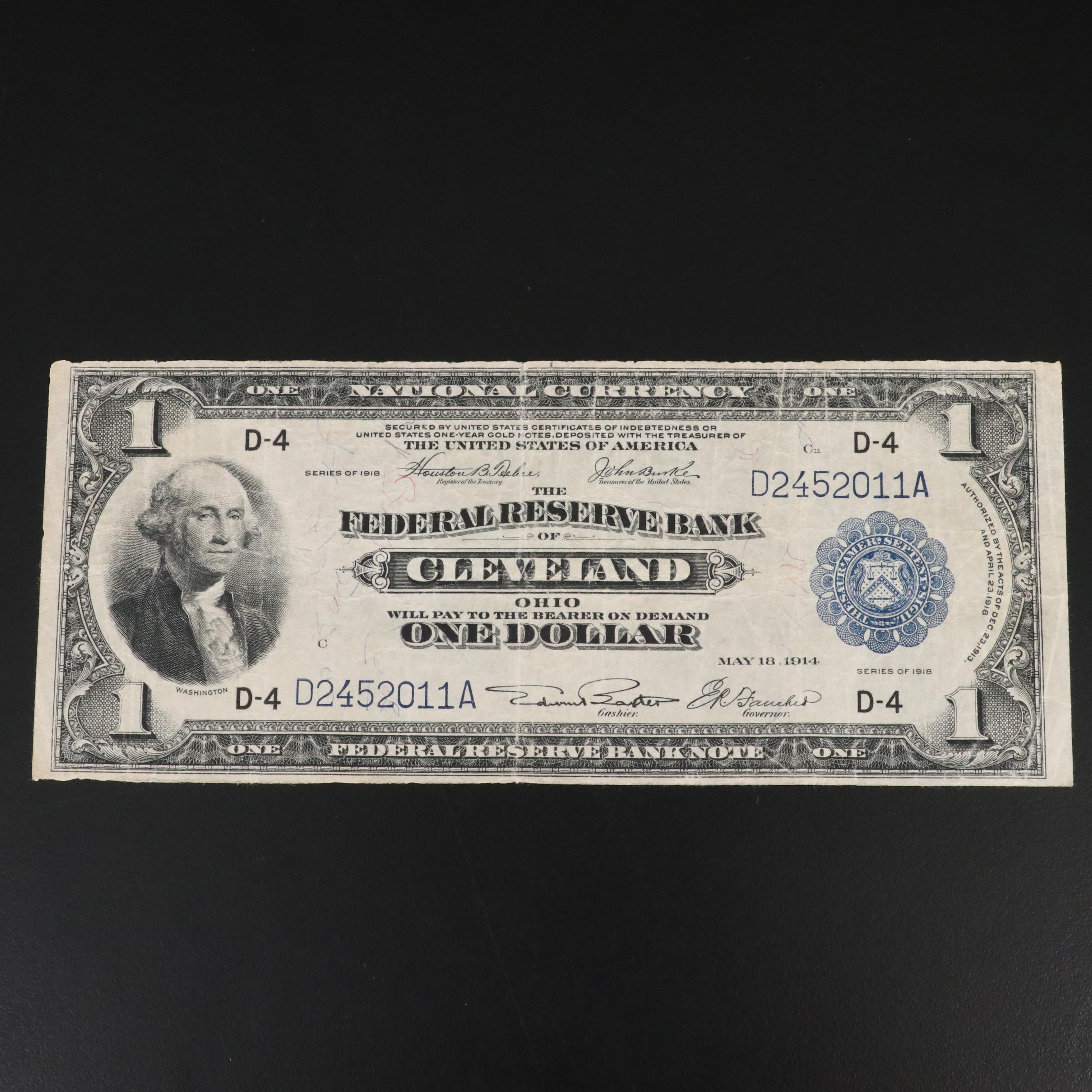 1918 One Dollar Federal Reserve Note