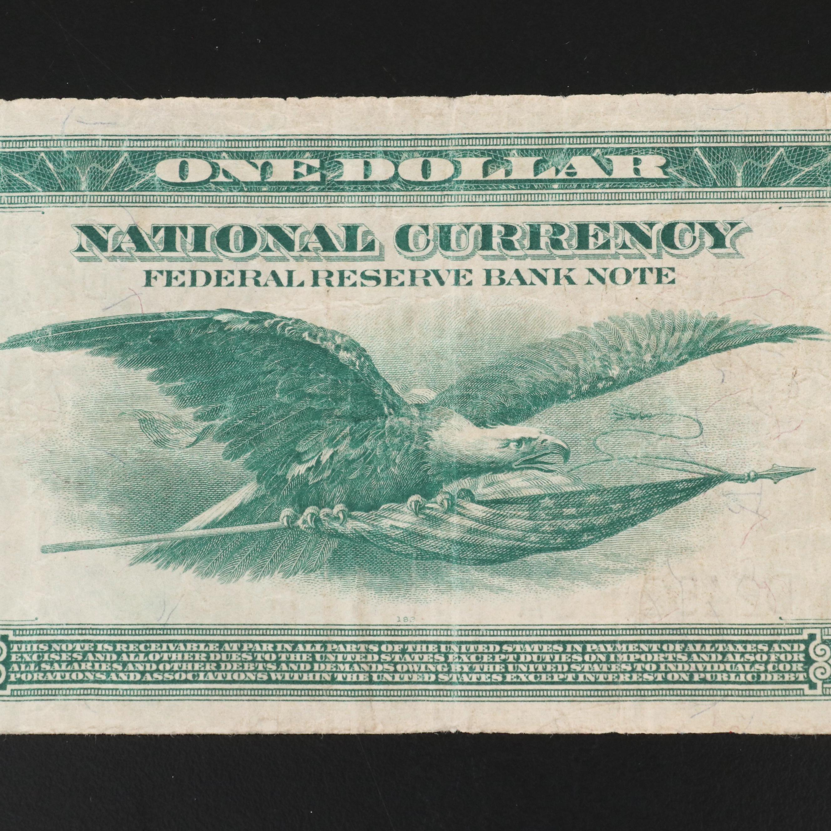 1918 One Dollar Federal Reserve Note