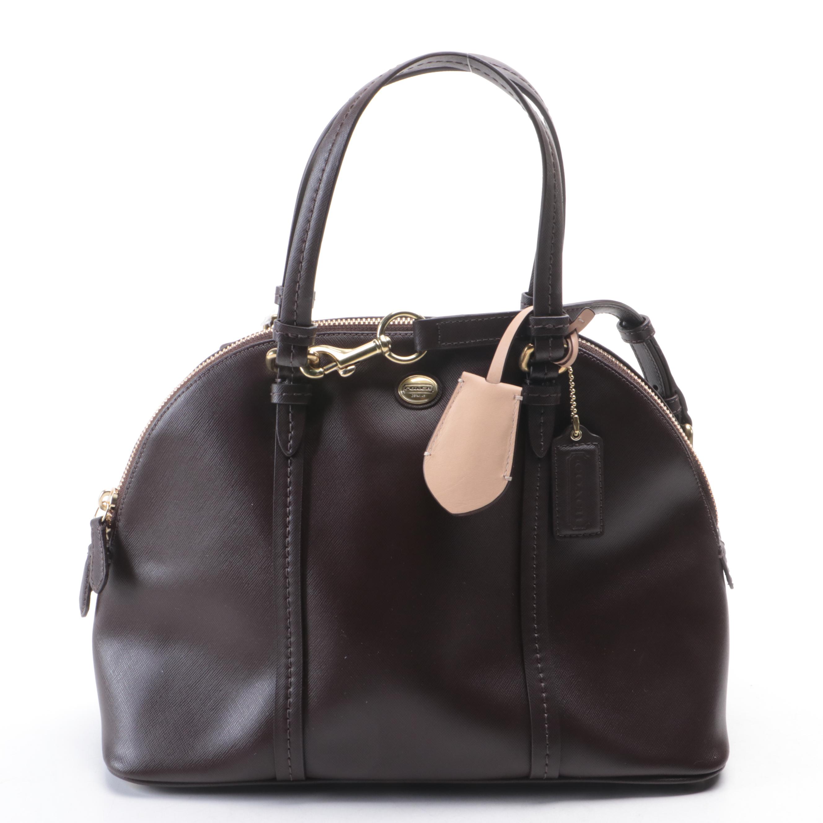 Kate Spade Black Holden Street Lanie Bag, Coach Peyton Leather Cora Dome Satchel