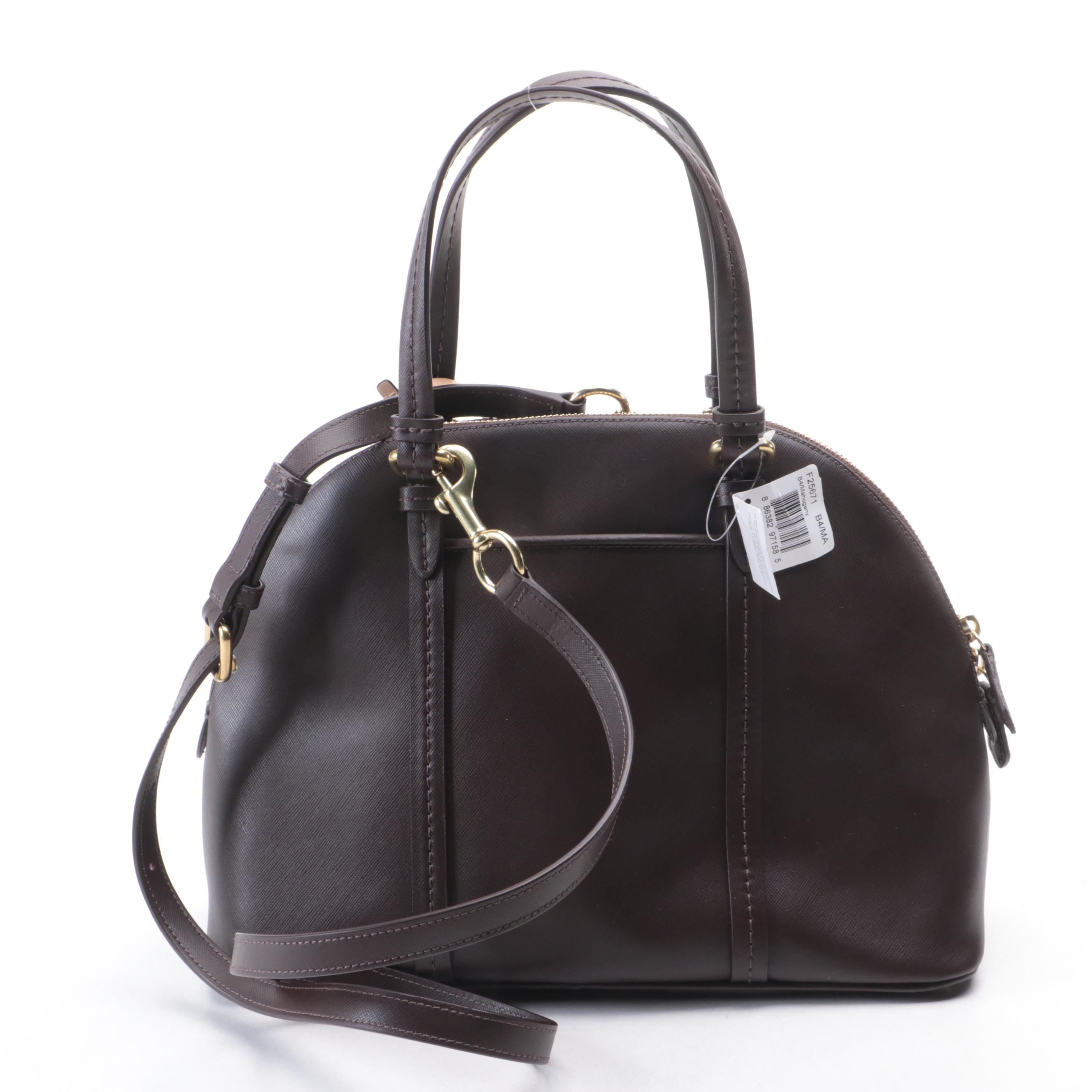 Kate Spade Black Holden Street Lanie Bag, Coach Peyton Leather Cora Dome Satchel