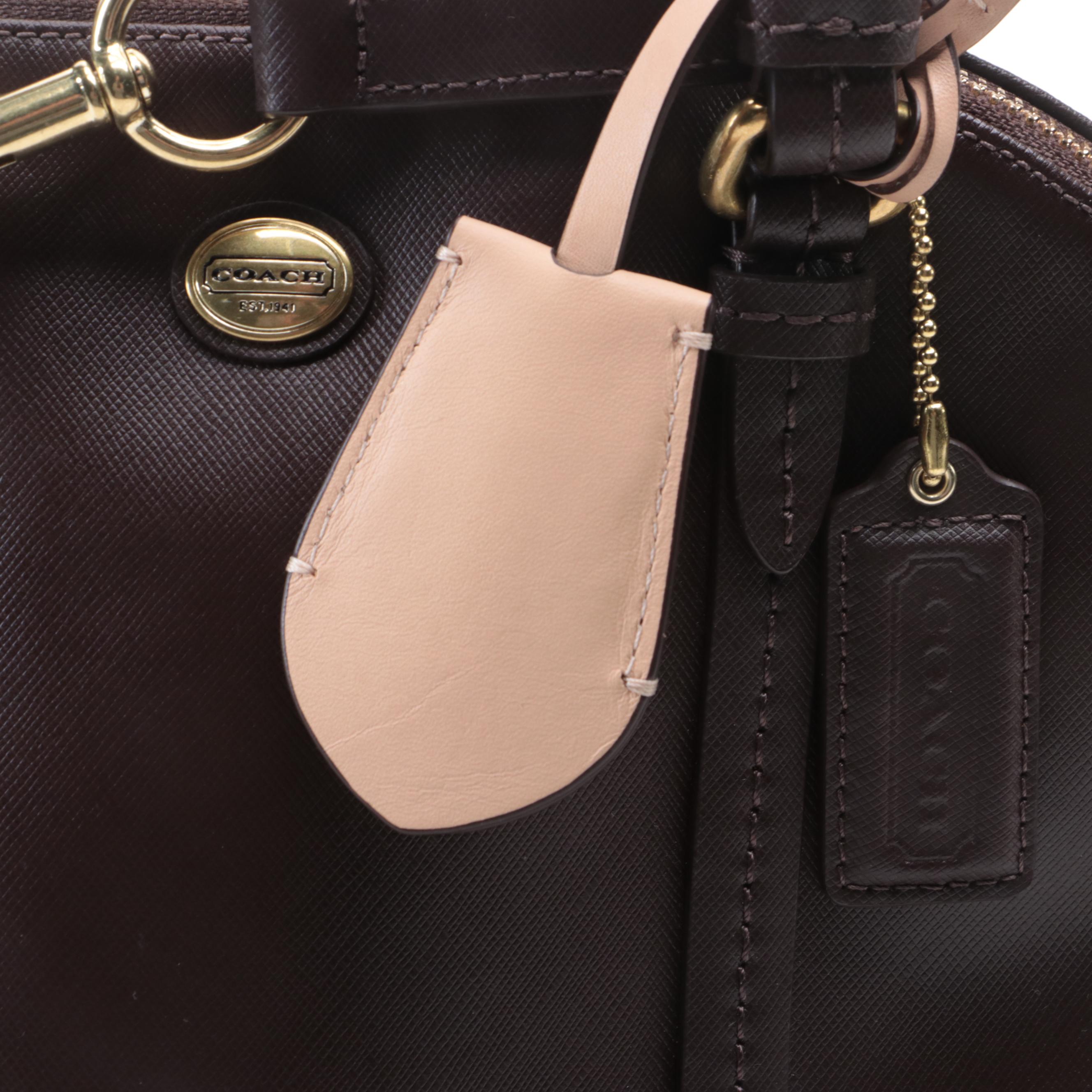 Kate Spade Black Holden Street Lanie Bag, Coach Peyton Leather Cora Dome Satchel