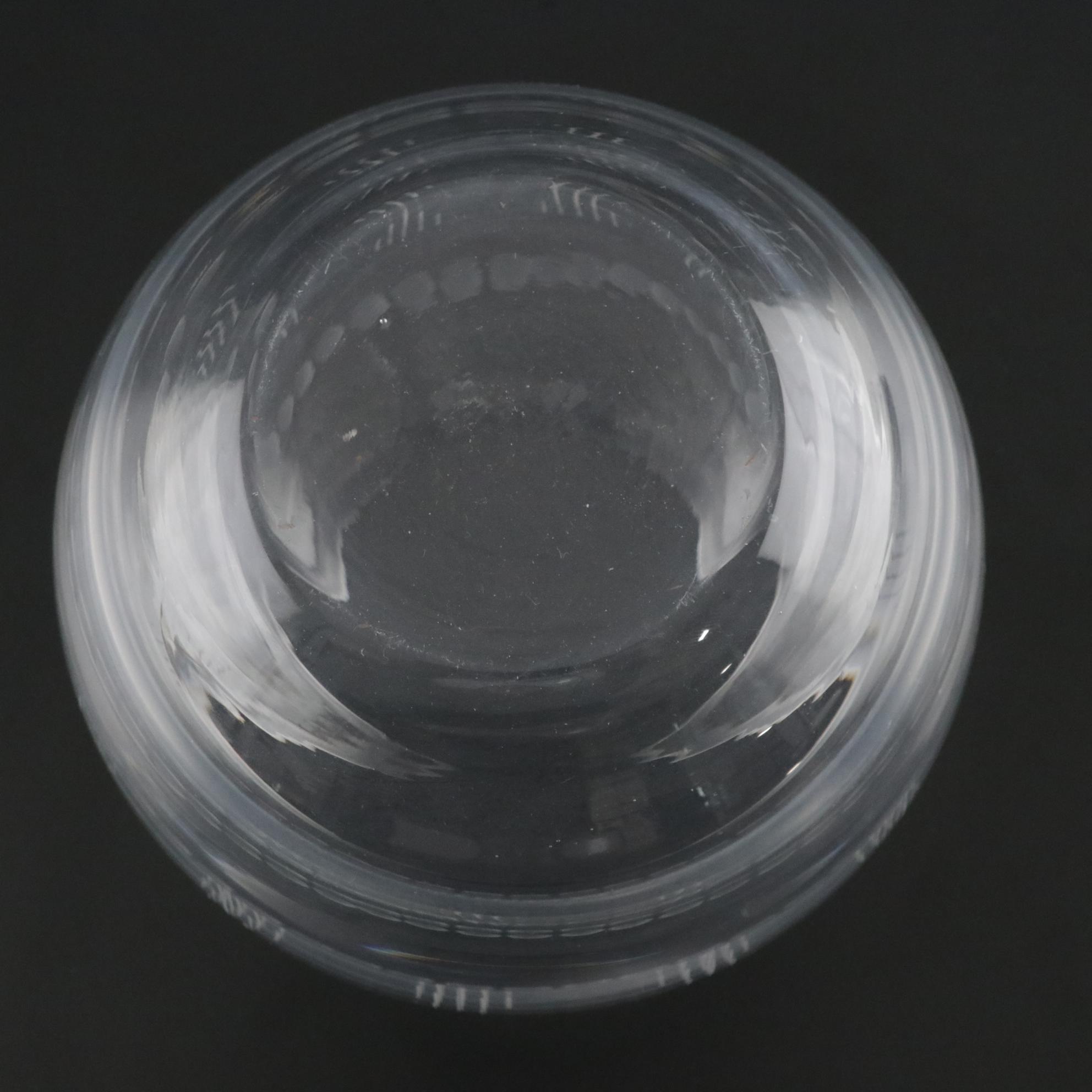 Hawkes Etched Crystal Rose Bowl