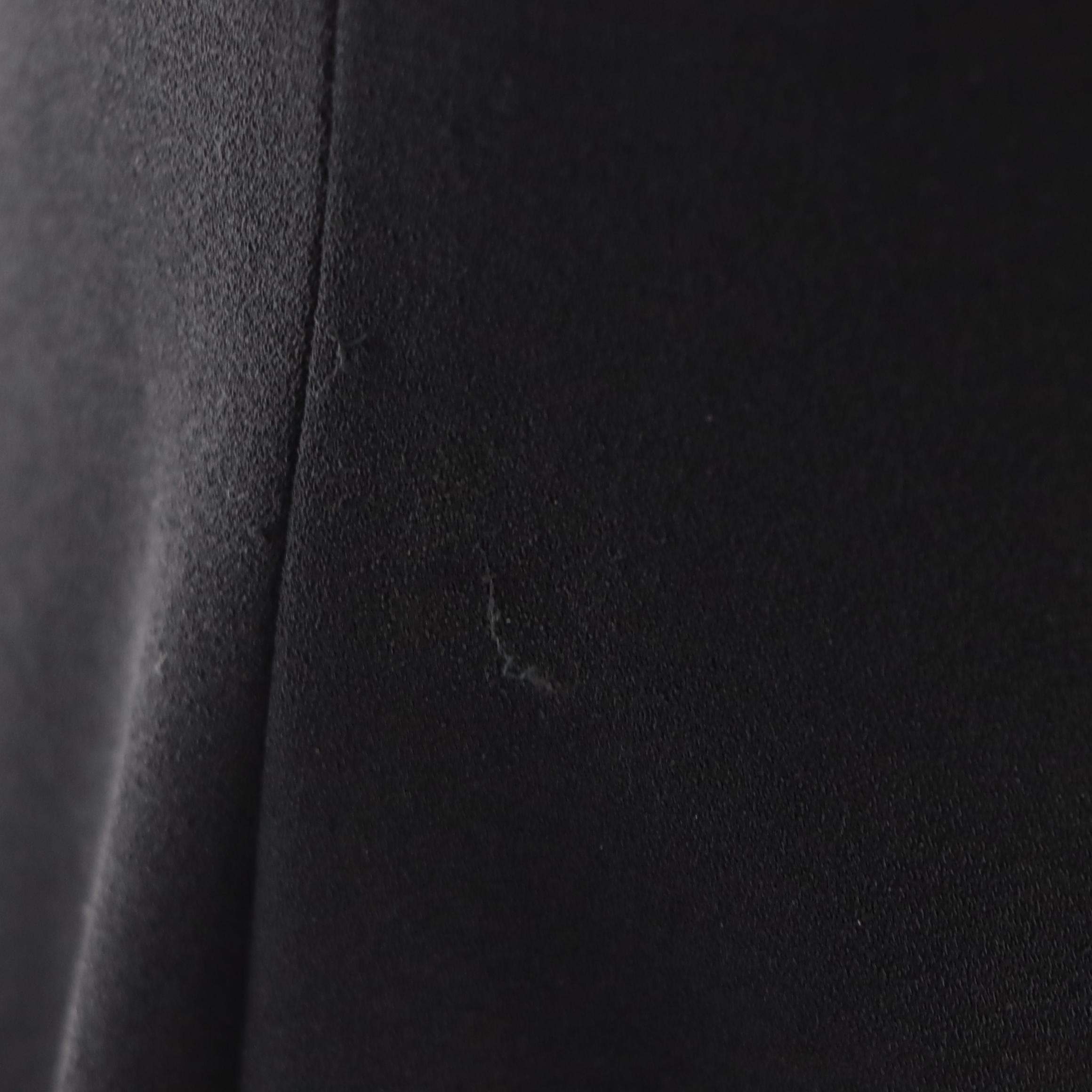 Evening Dress with Rhinestone Embellishment in Black Triacetate and Polyester