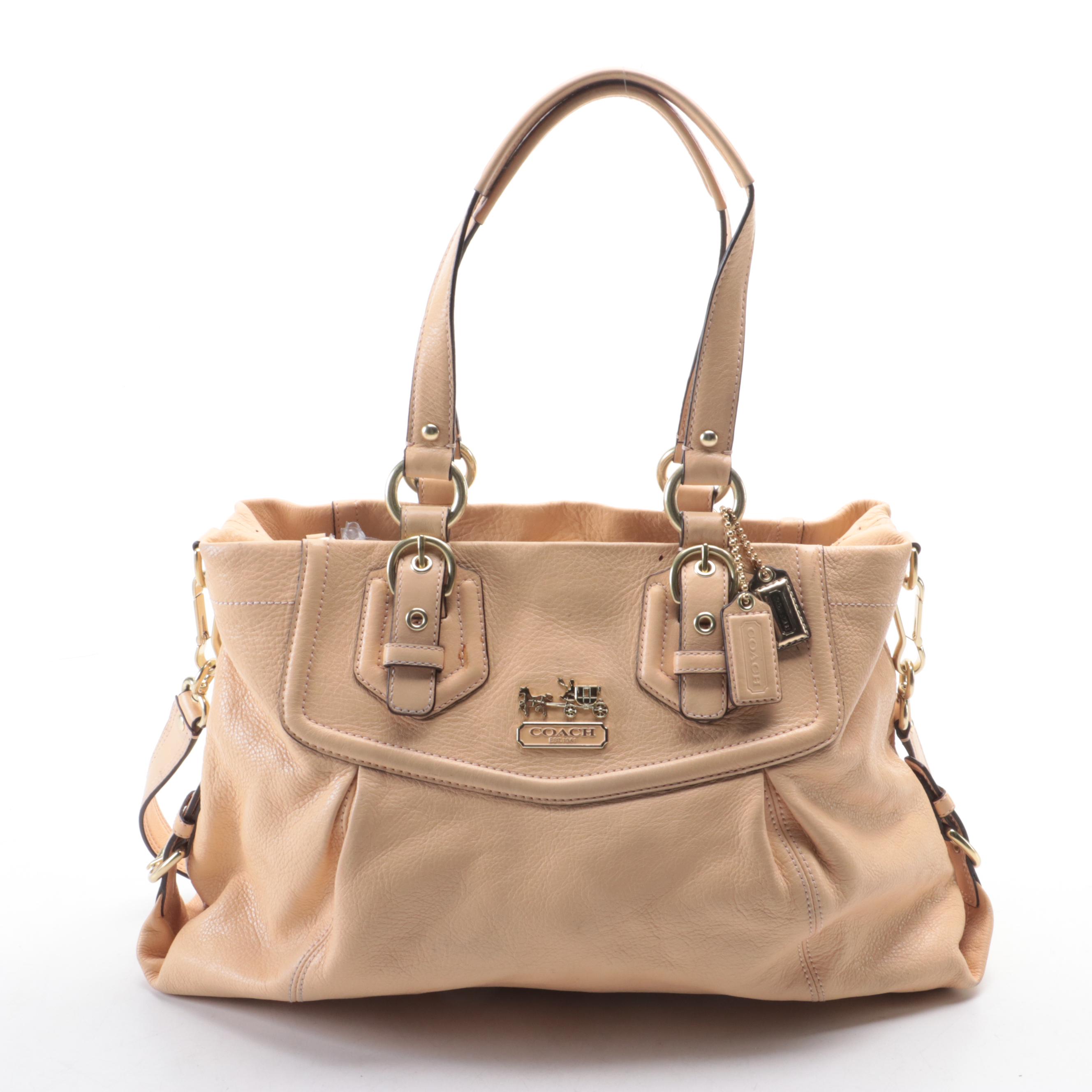 Coach Madison Carryall 14574 in Grained Leather with Checkbook Wallet