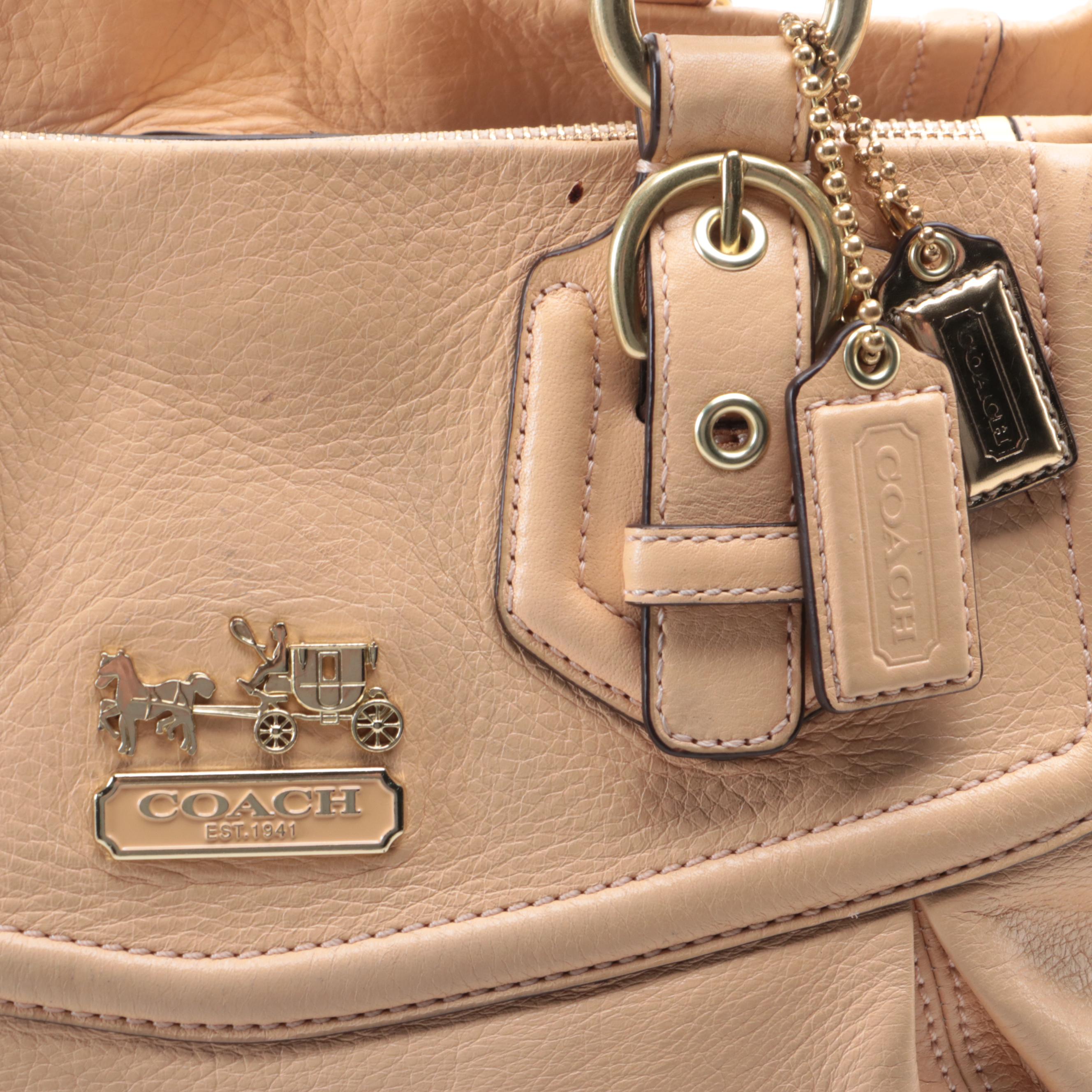 Coach Madison Carryall 14574 in Grained Leather with Checkbook Wallet