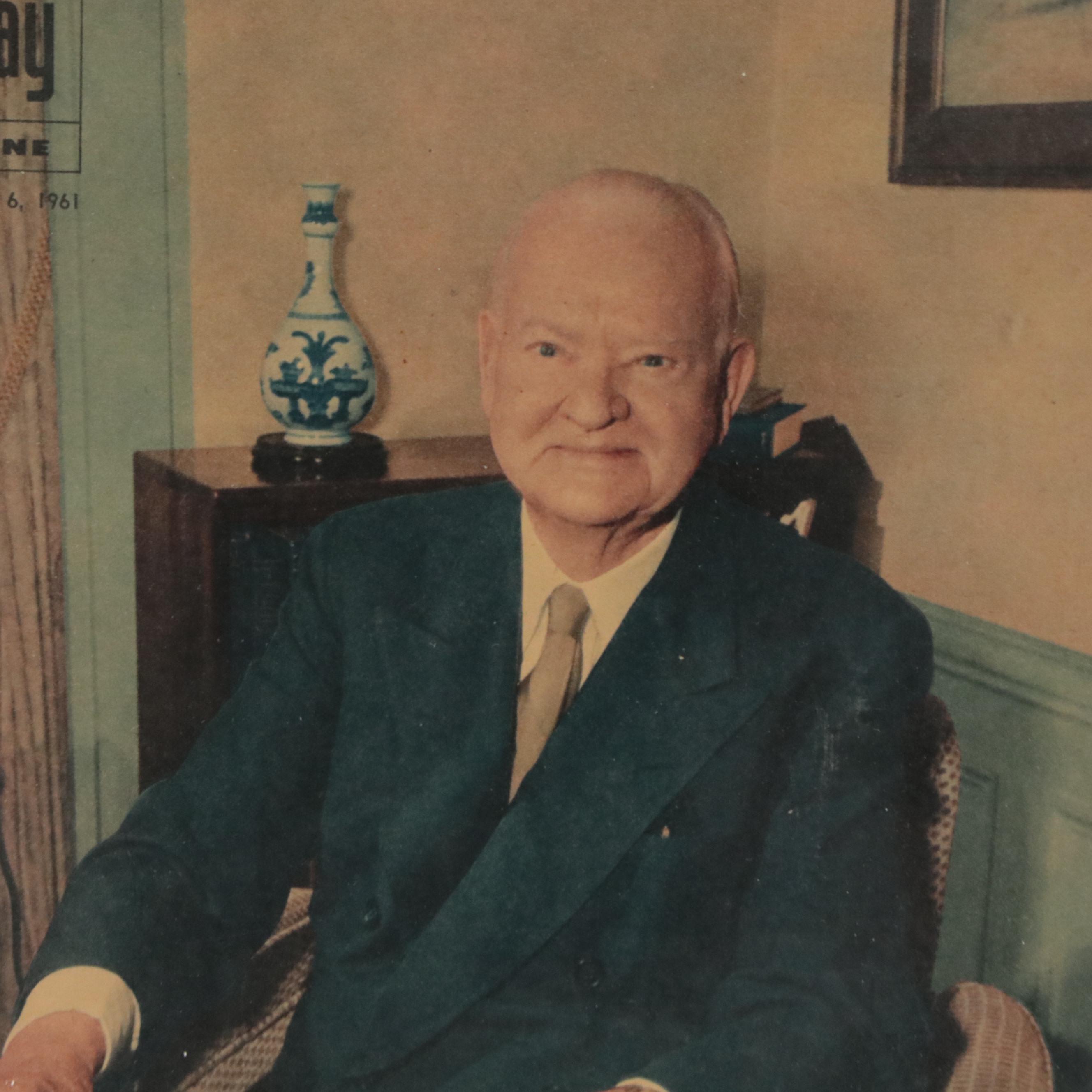 Herbert Hoover Signed "Globe-Democrat" Magazine Cover, 1961